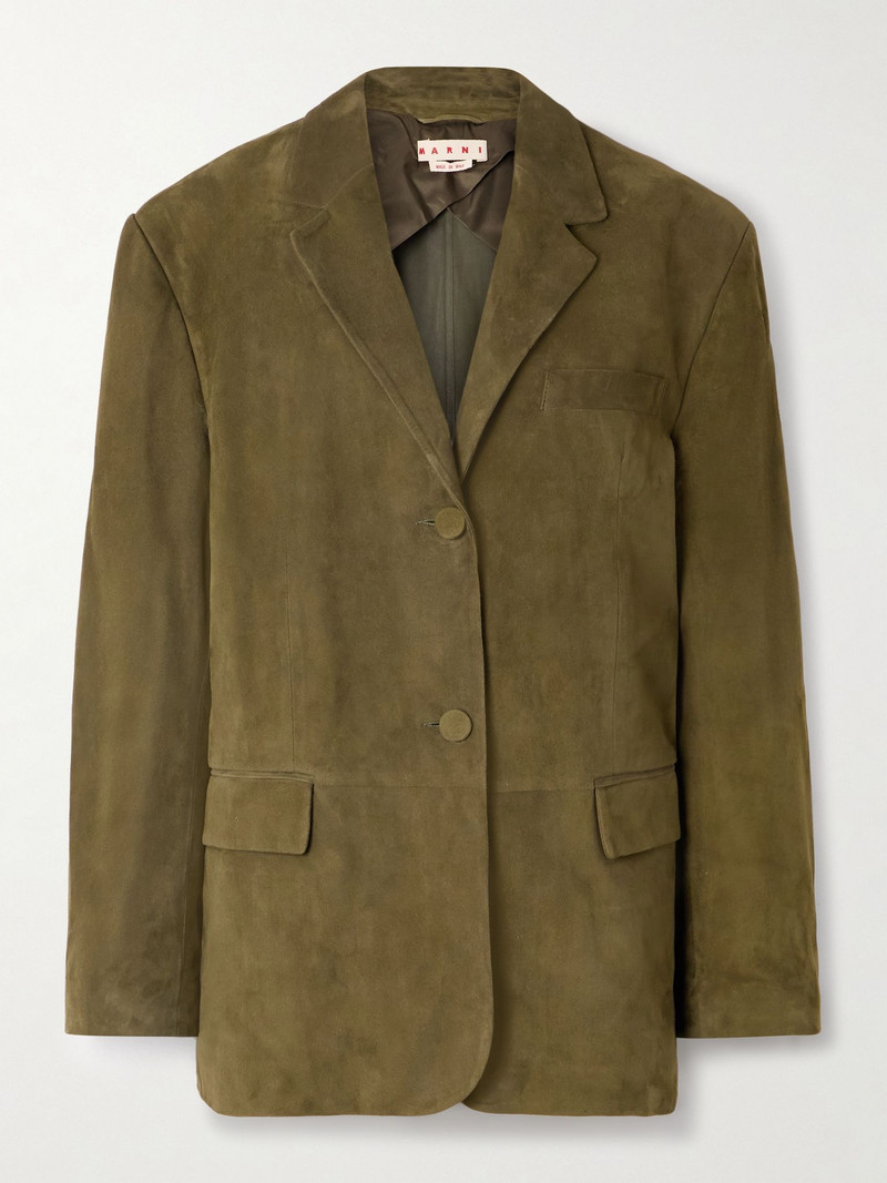Suede blazer Sage green 1