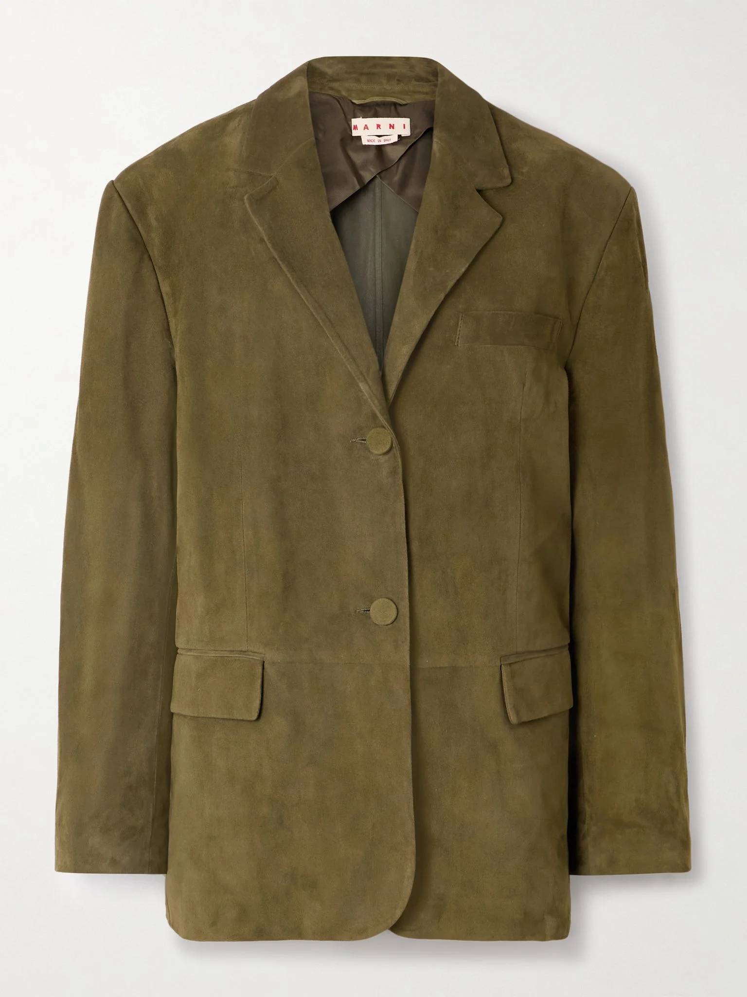 Suede blazer Sage green - 1