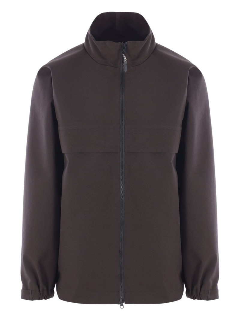 high-collar double-slider zip windbreaker 1