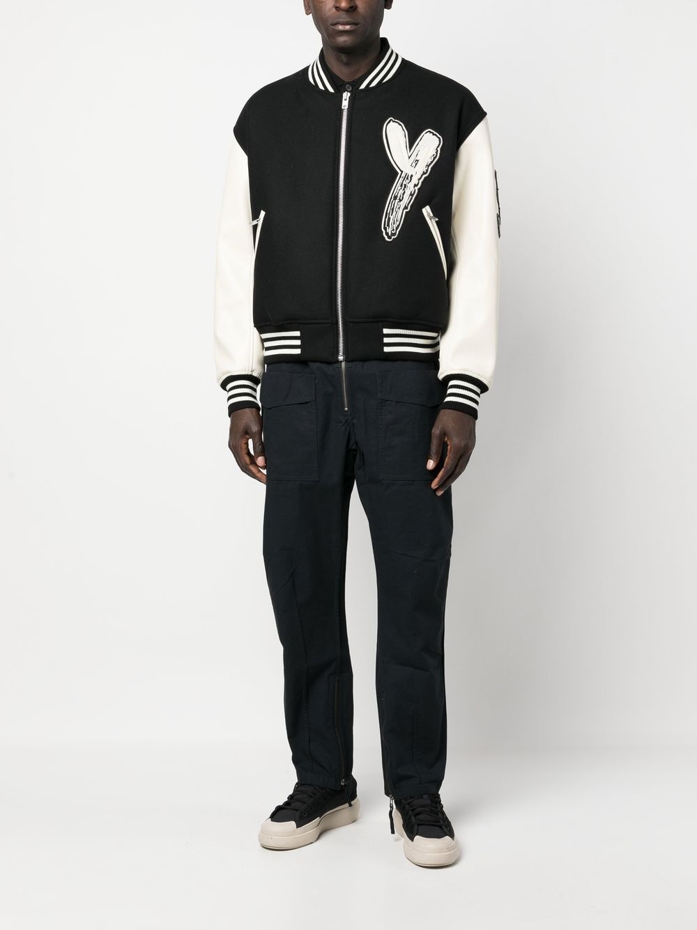 logo-print varsity jacket - 2