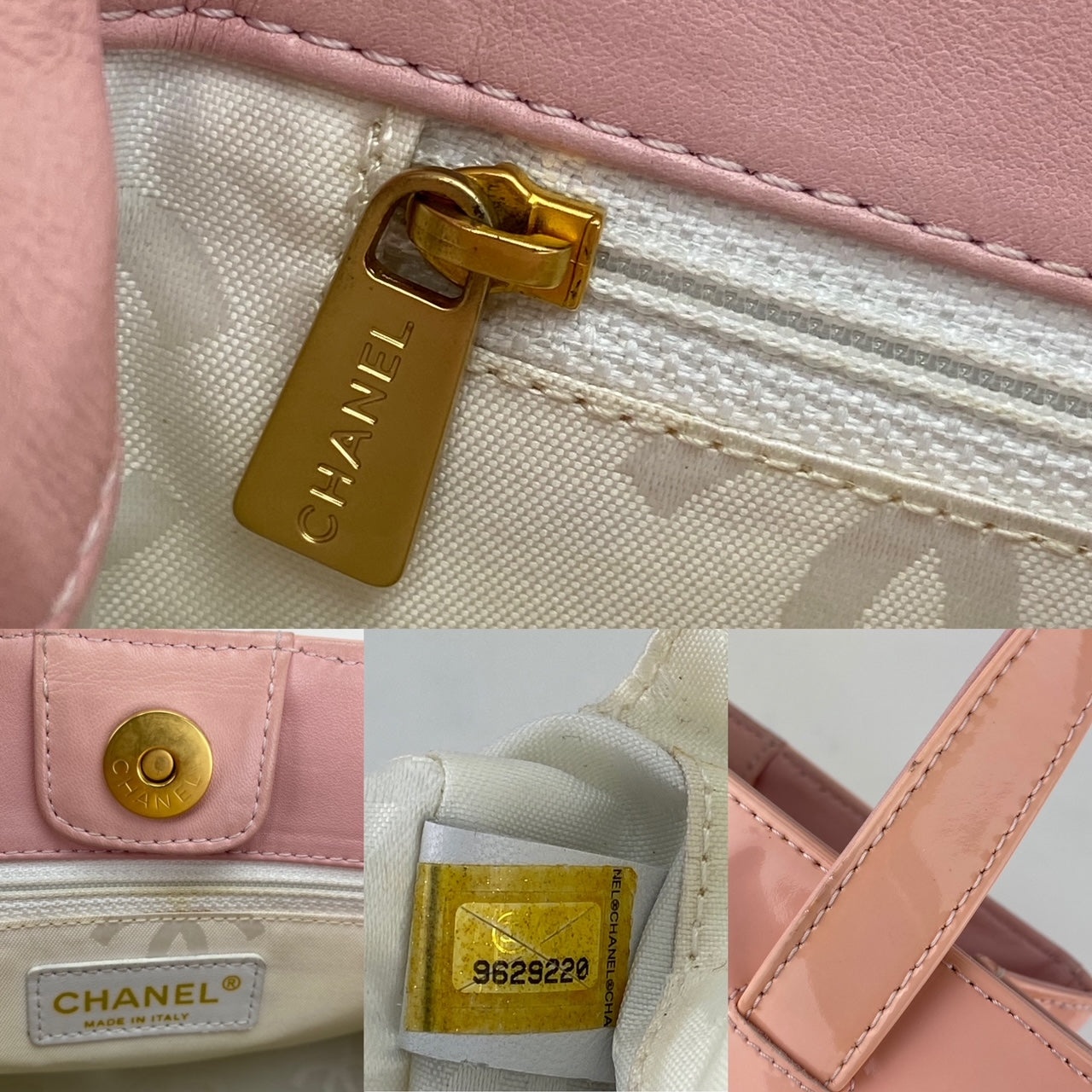 CHANEL Chanel Triple CC Logo Small Pink Patent Leather Tote Shoulder Bag  Authentic Pre owned, gmayer1