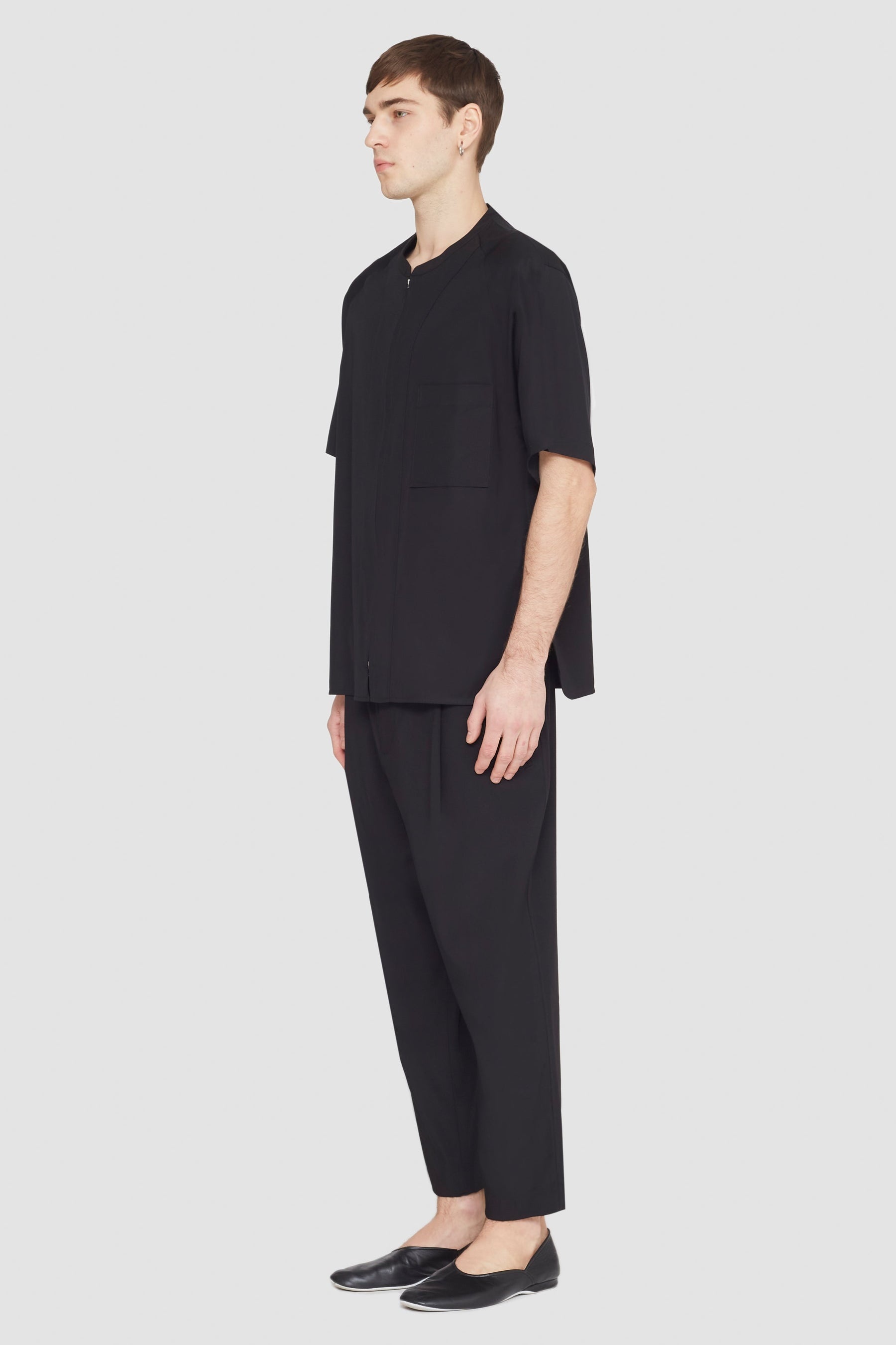 Short Sleeve Zip-Front Baseball Shirt - 3