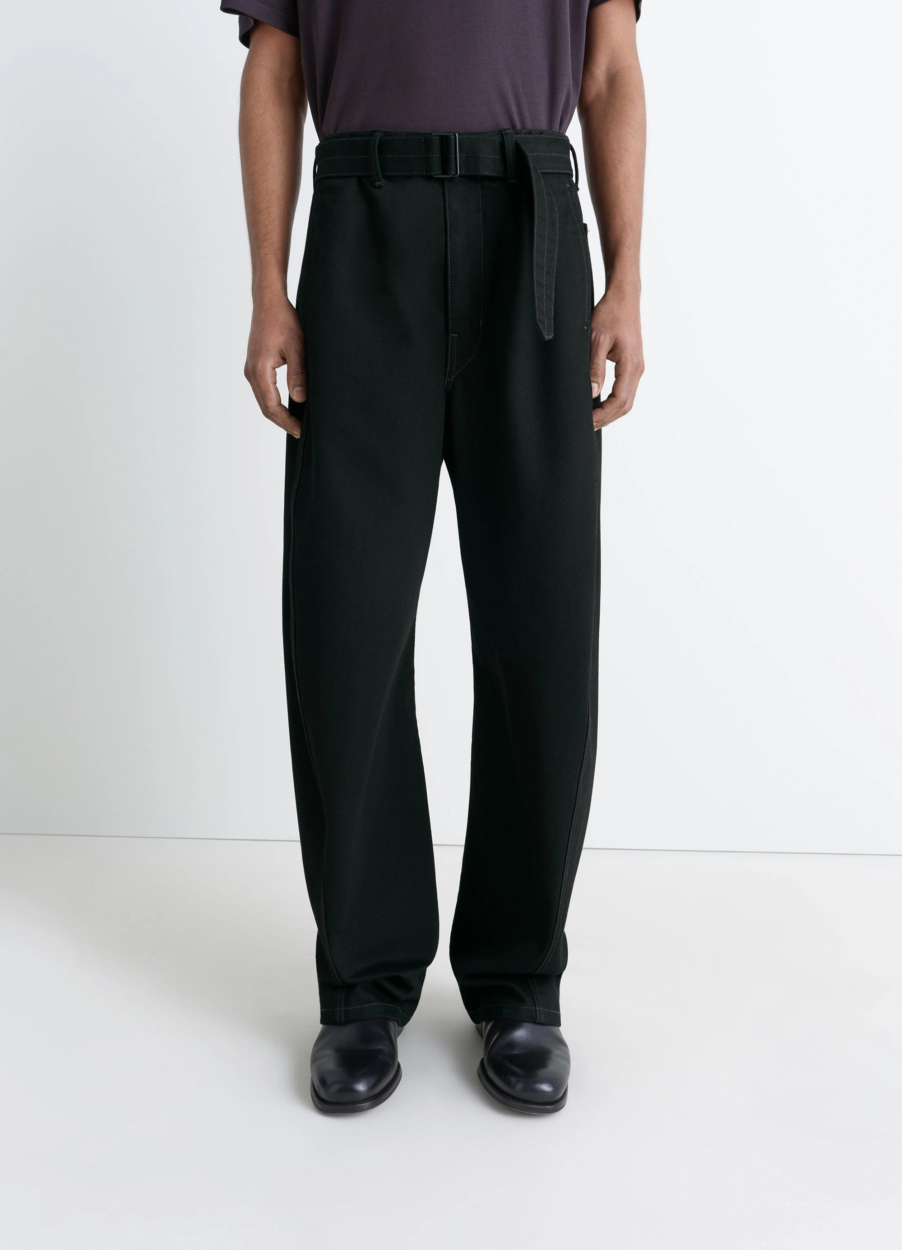 TWISTED BELTED PANTS - 4