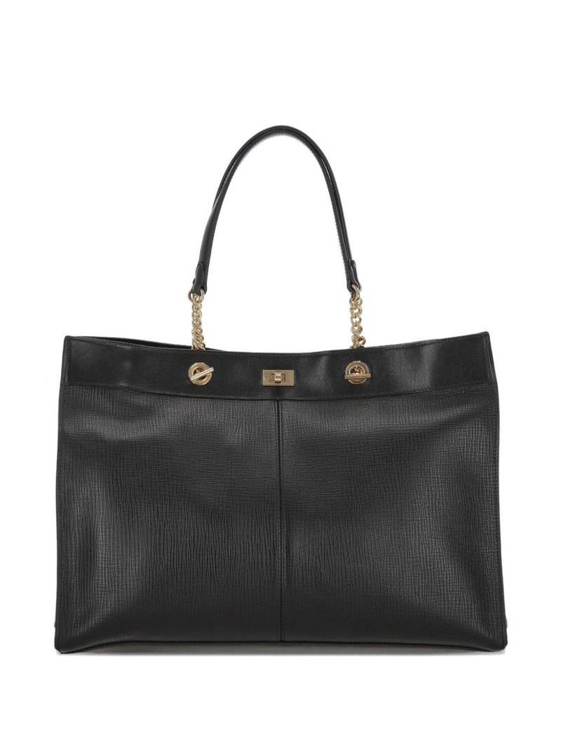 top-handle leather tote bag 1