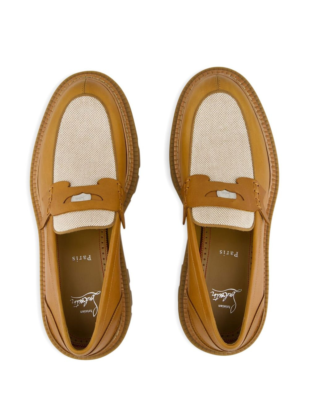 College chunky-sole leather loafers - 4