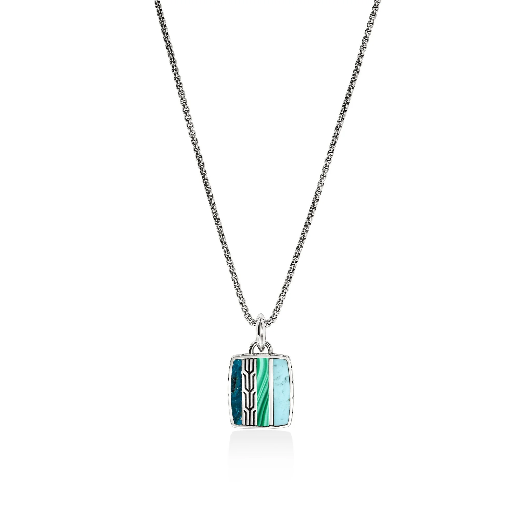 Icon 50 Necklace, Sterling Silver, Hardstones - 1