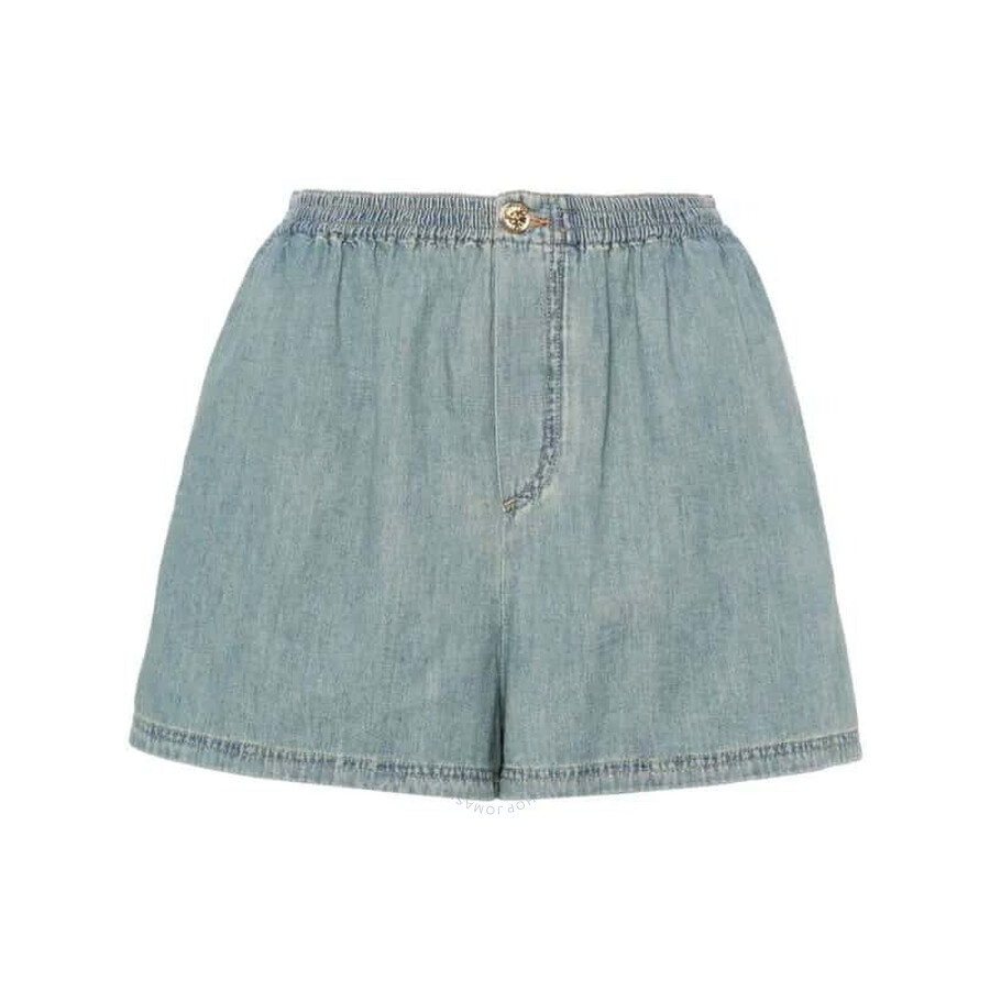 Moschino Faded Cotton Denim Shorts - 5