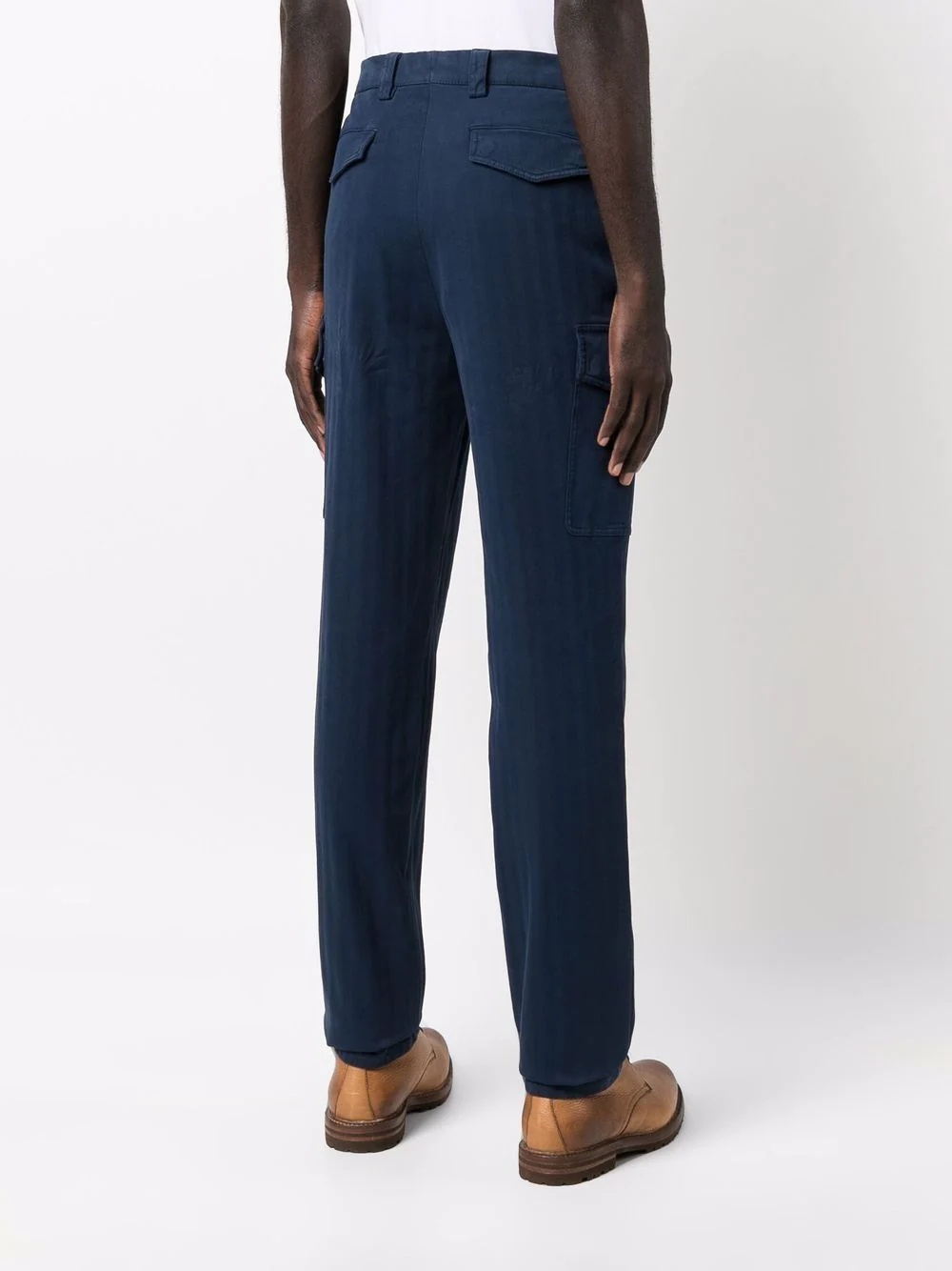 vertical-stripe slim-cut trousers - 4