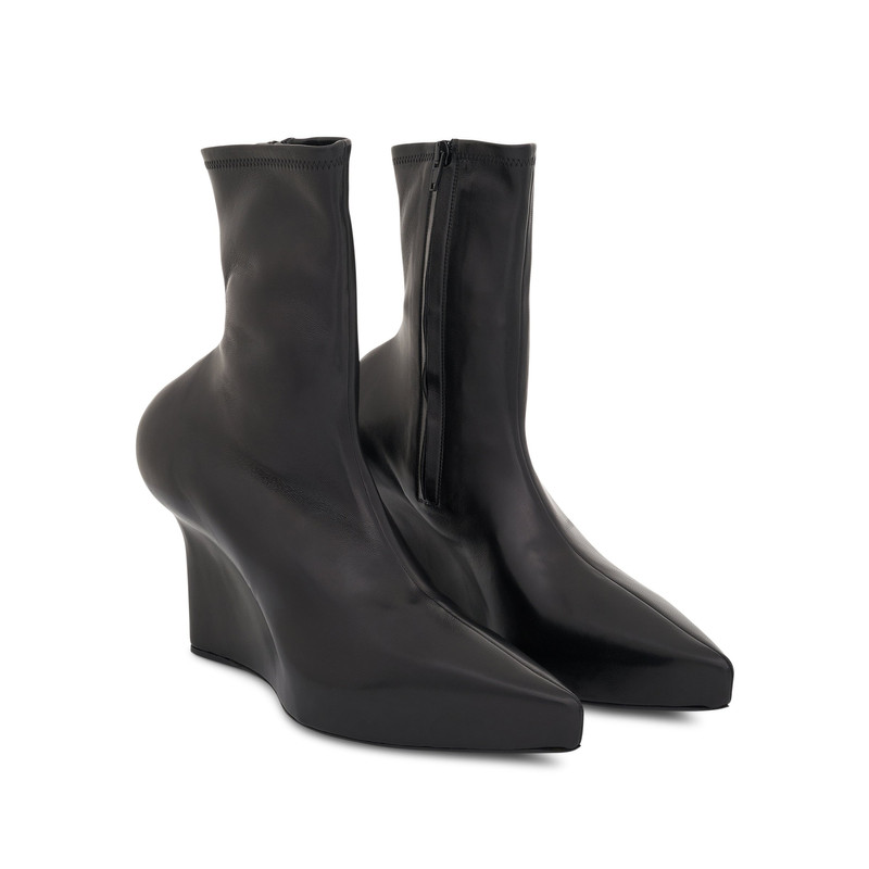 Givenchy Wedge Ankle Boot in Stretch Leather in Black outlook