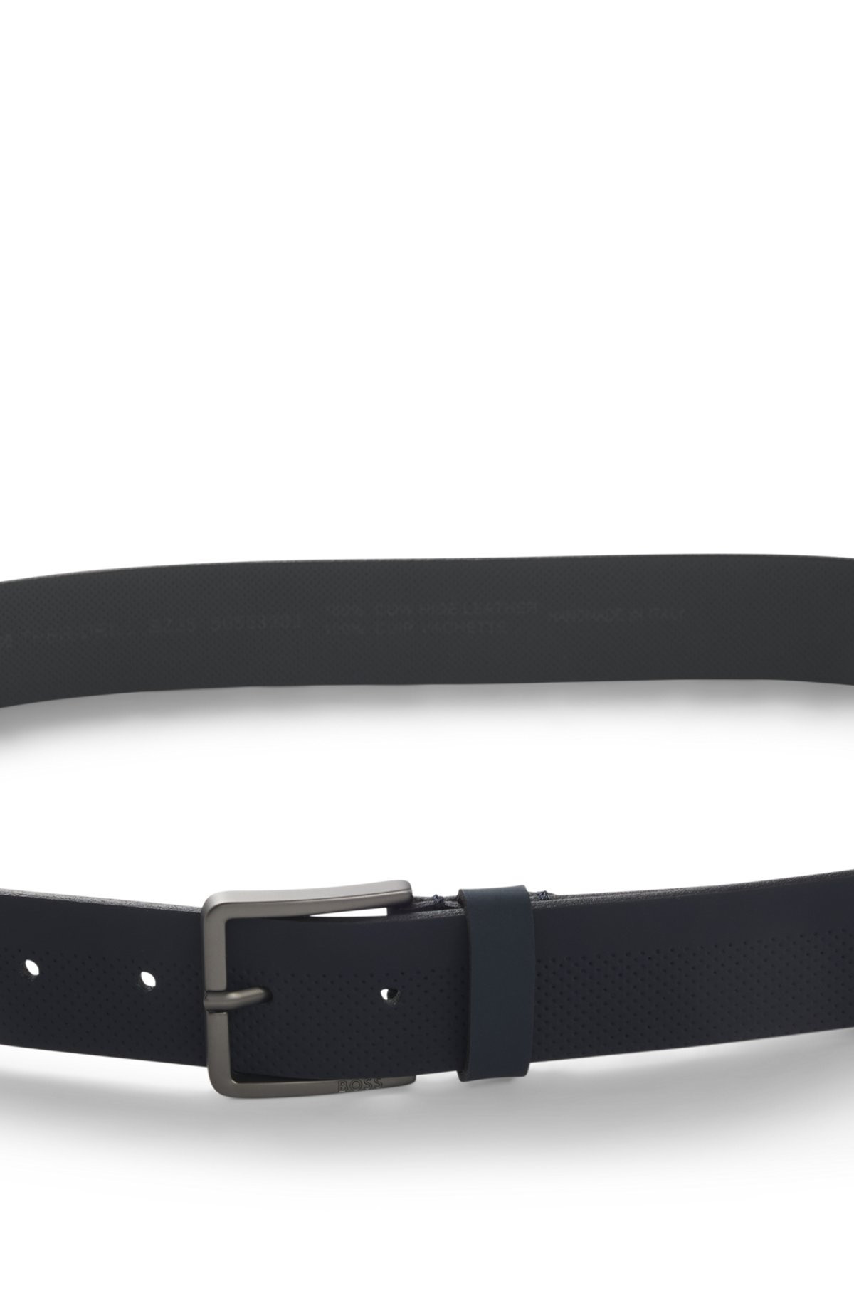 ITALIAN-LEATHER BELT WITH PERFORATED PATTERN - 4
