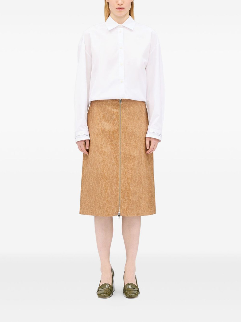 MSGM zip-front midi skirt outlook