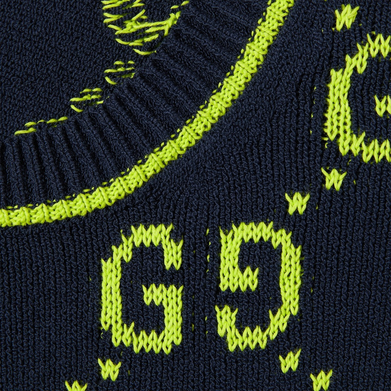 GG cotton jacquard crewneck sweater 8