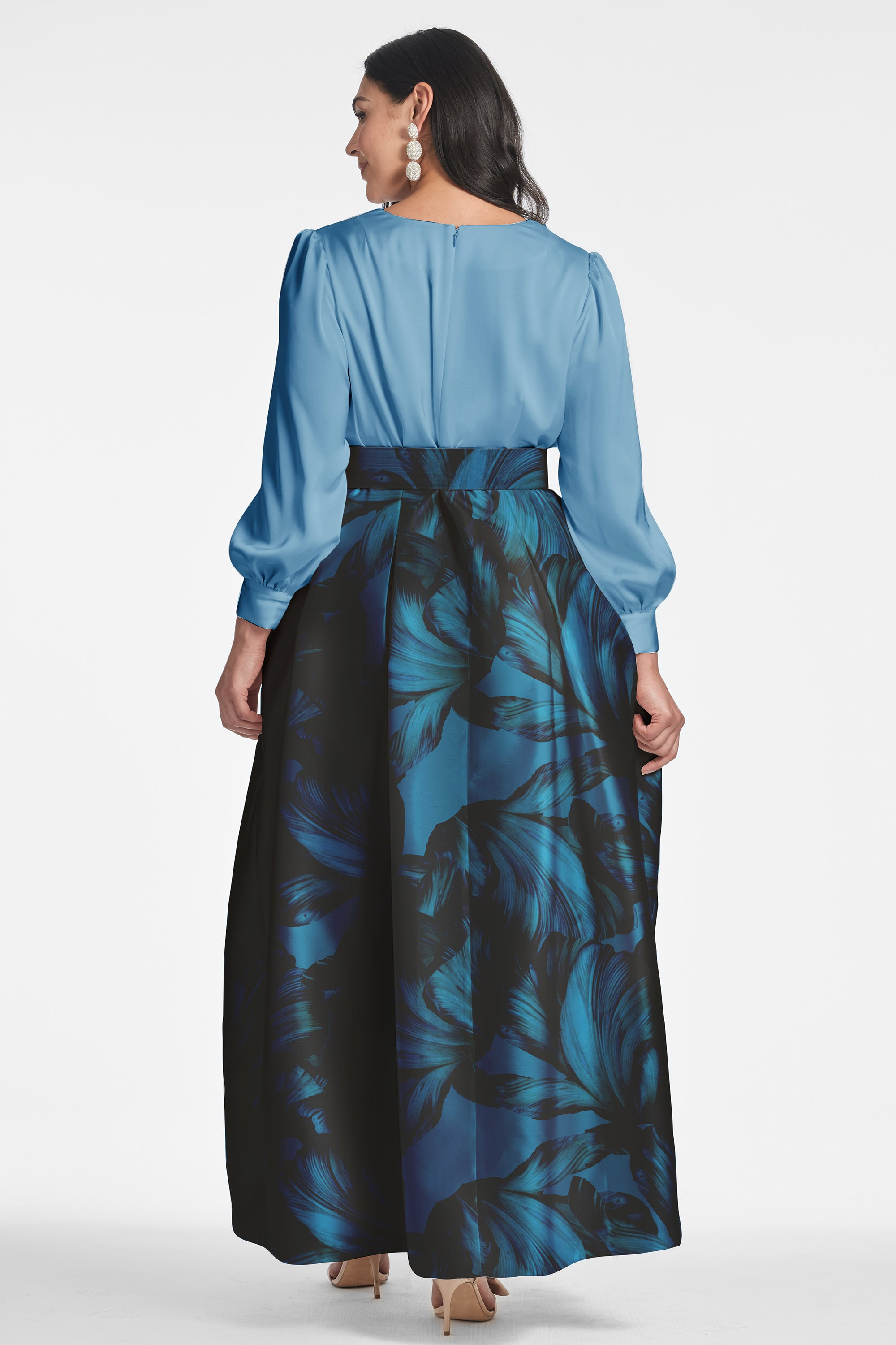 Zoe Gown - Smokey Slate/Tonal Petal - 6