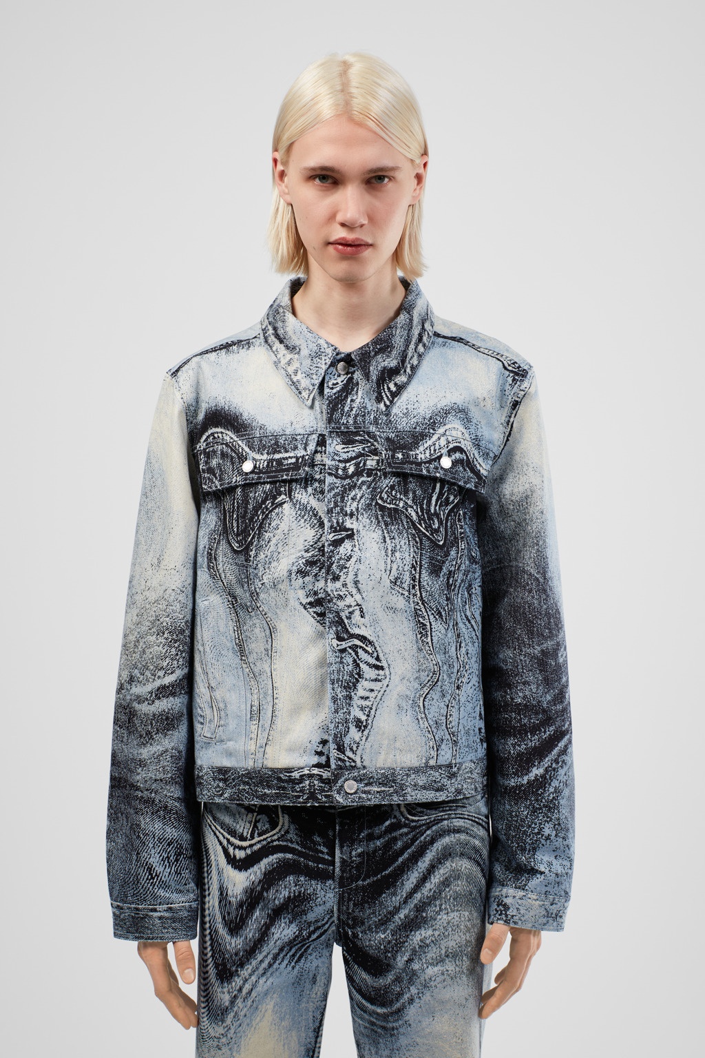 Blue-Black Denim Jacket - 2
