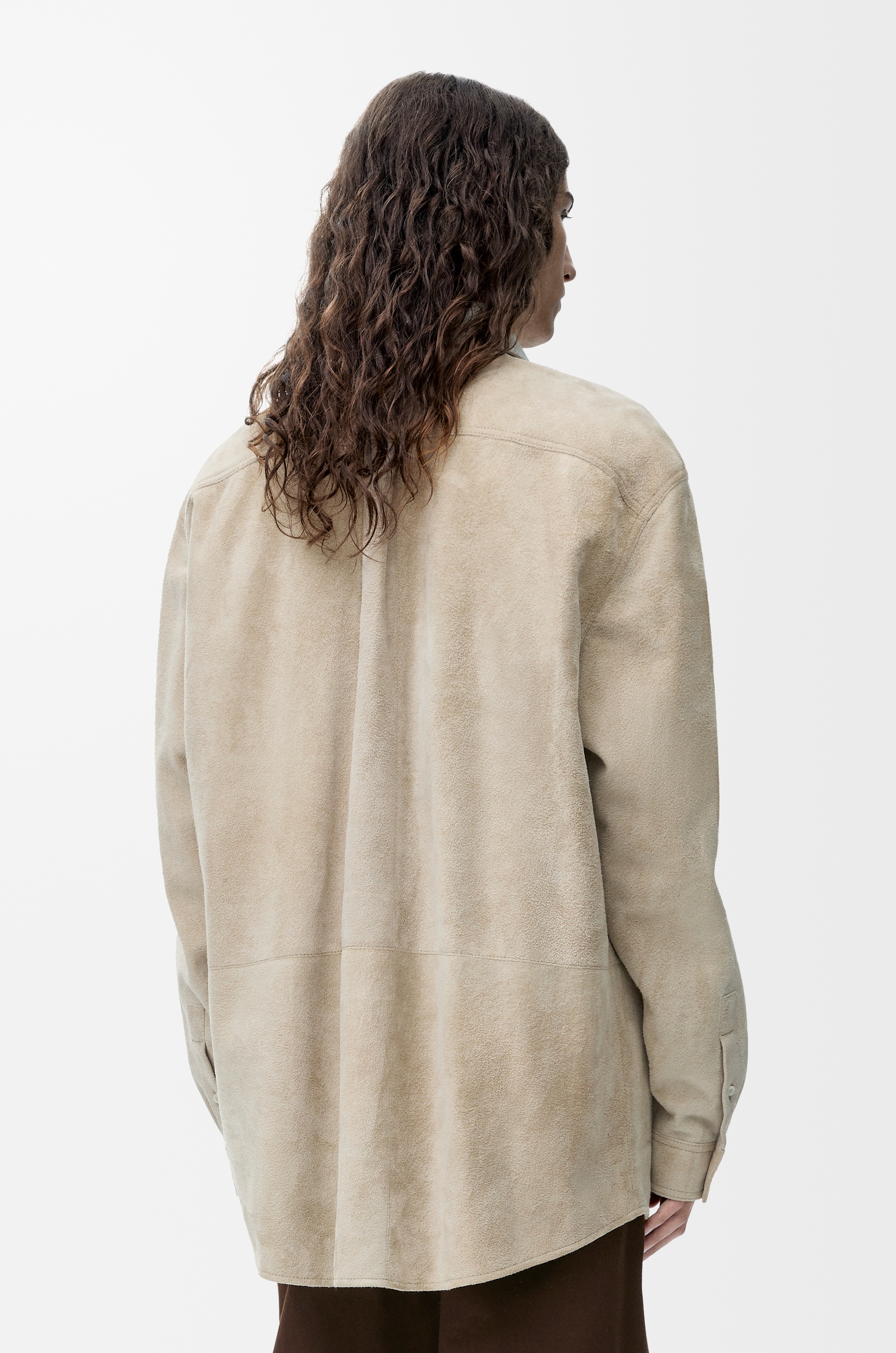 Overshirt in suede lambskin - 4