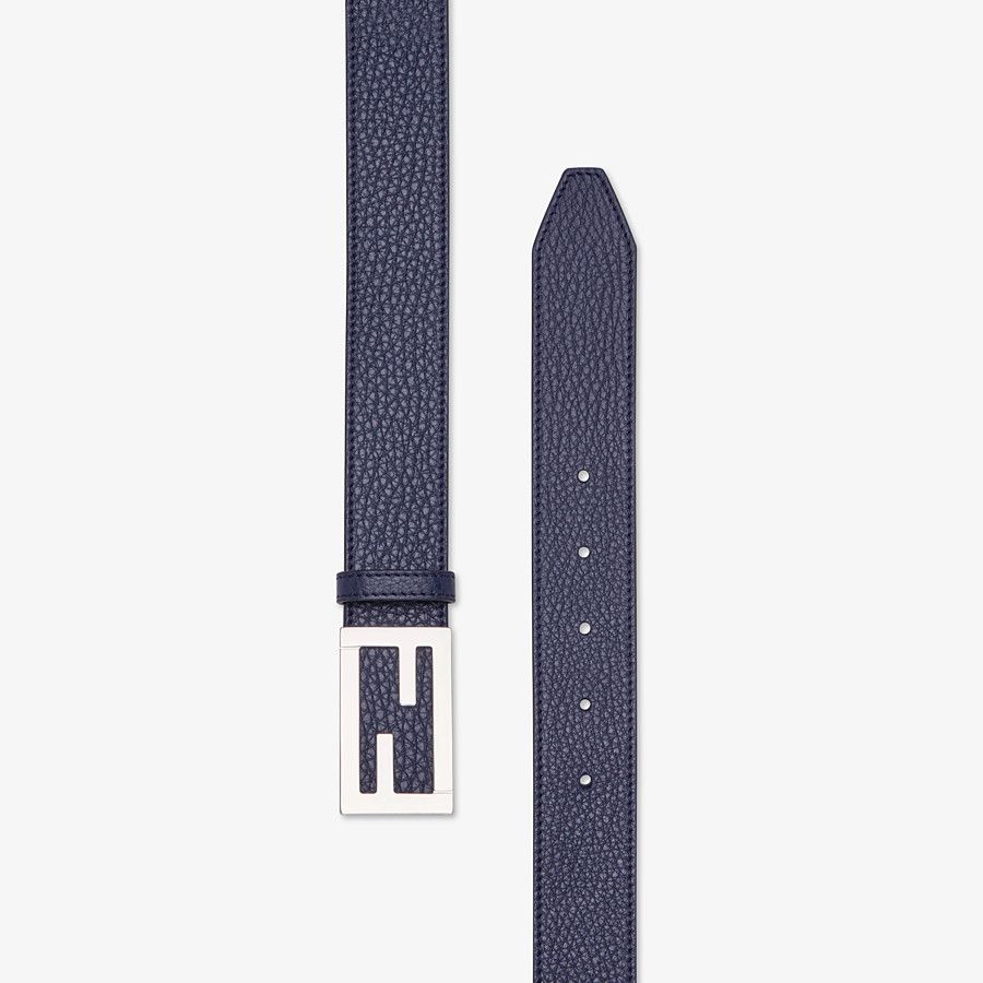 Blue leather belt - 2