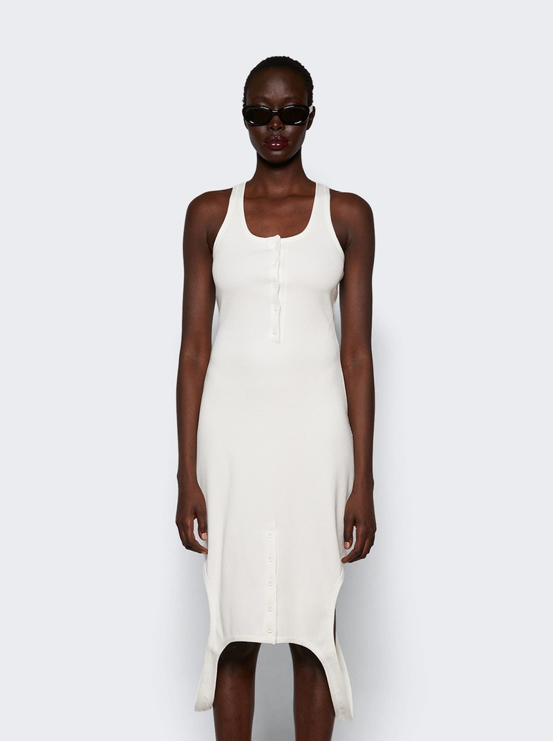 Reversed Rib Knit Long Dress Heritage White 3