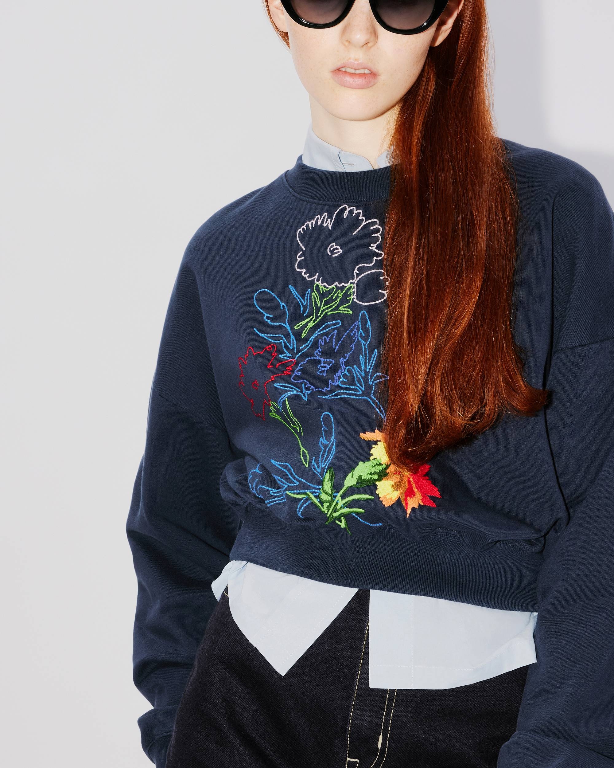 'KENZO Drawn Flowers' embroidered sweatshirt - 6