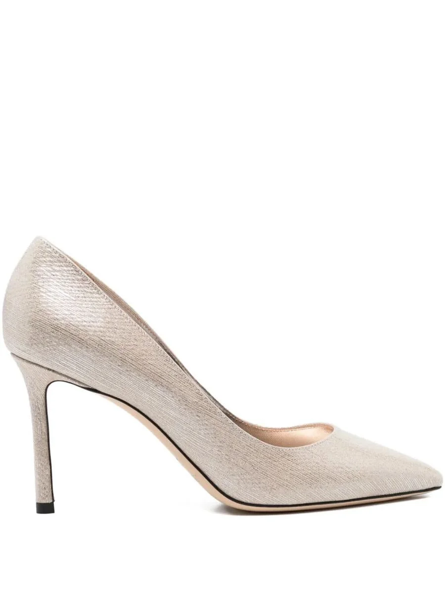 Jimmy Choo Romy 85 Pumps In Lamé Fabric Shoes - 1