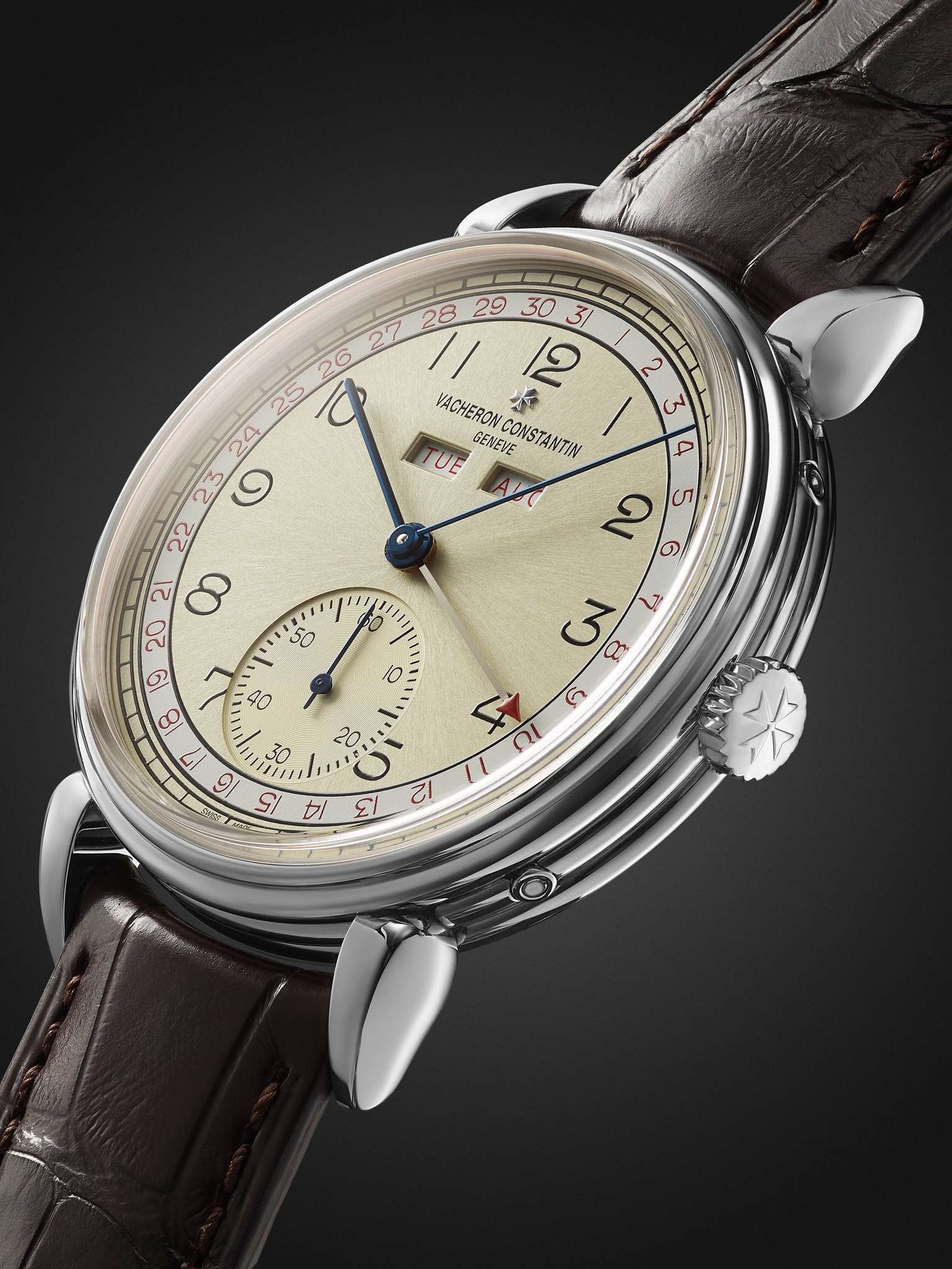 Historiques Triple Calendar Hand-Wound 40mm Stainless Steel and Alligator Watch, Ref. No. 3110V/000A - 4