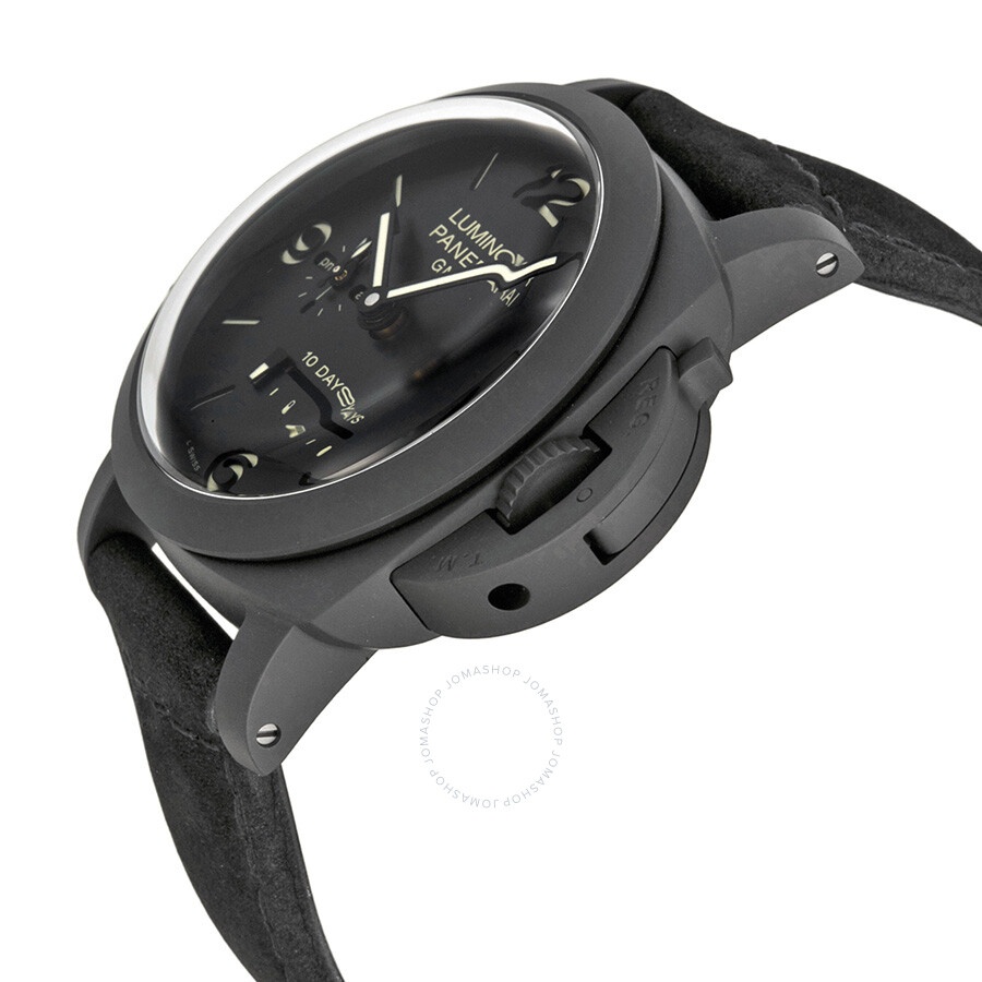 Panerai Luminor 1950 10 Days Black Dial Black Leather Men's Watch PAM00335 - 2