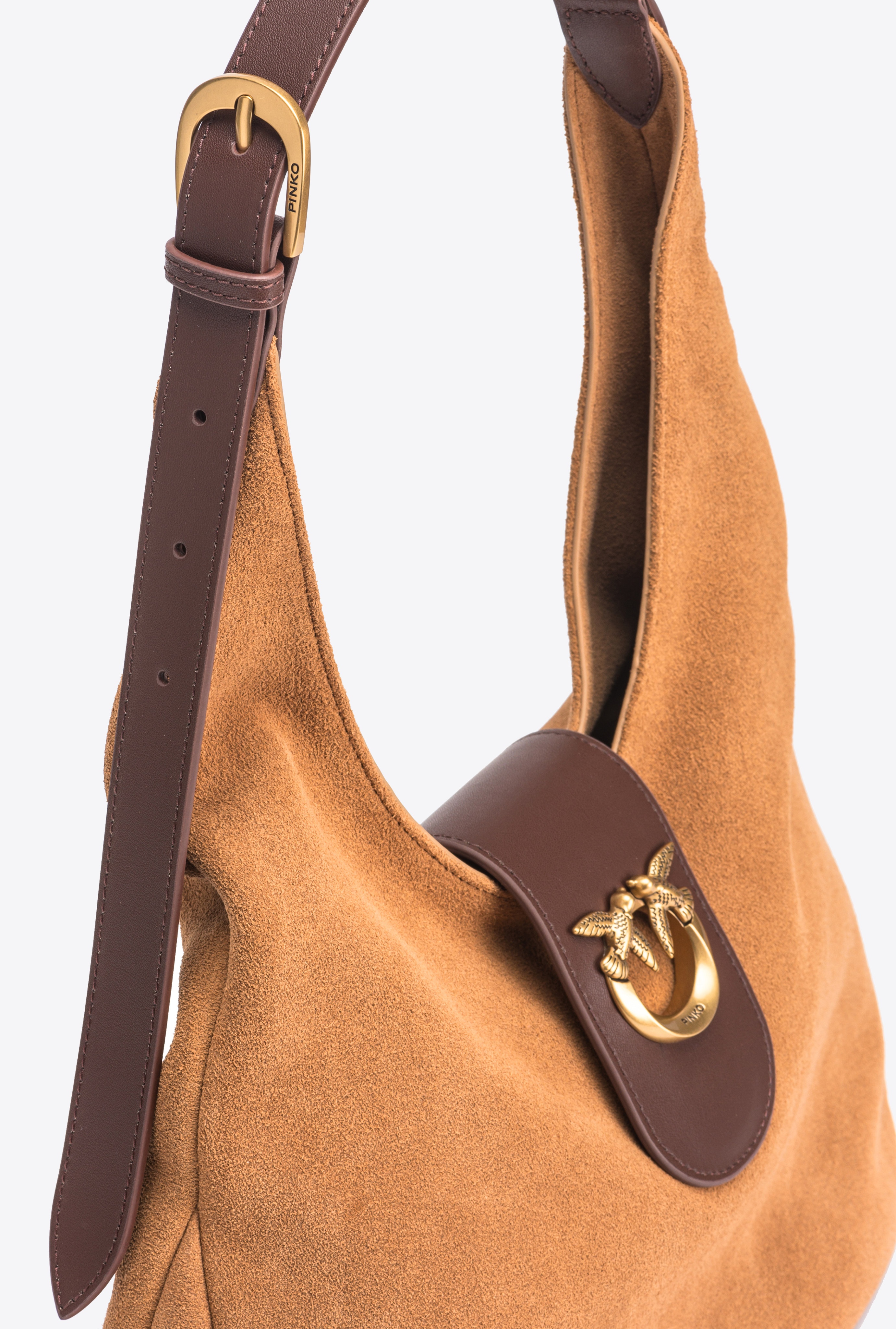 MINI HOBO BAG IN SUEDE AND LEATHER - 4