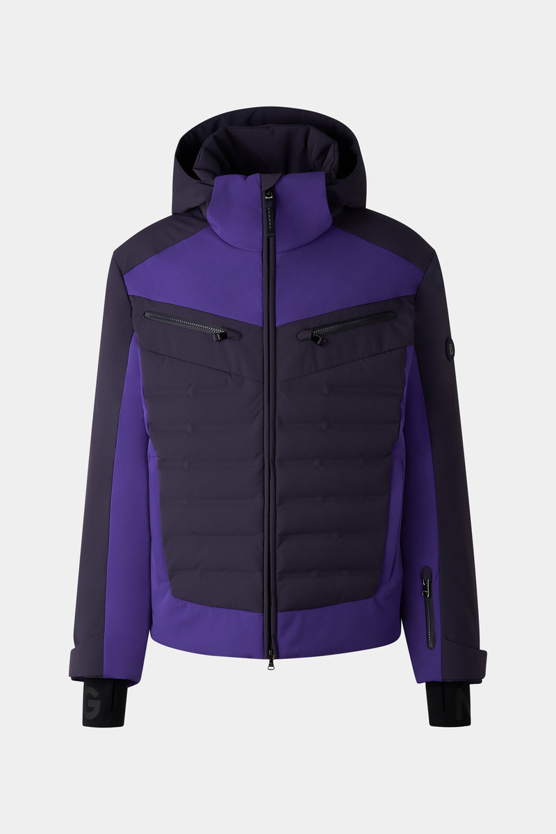 Feliks down ski jacket in Navy blue/purple 1
