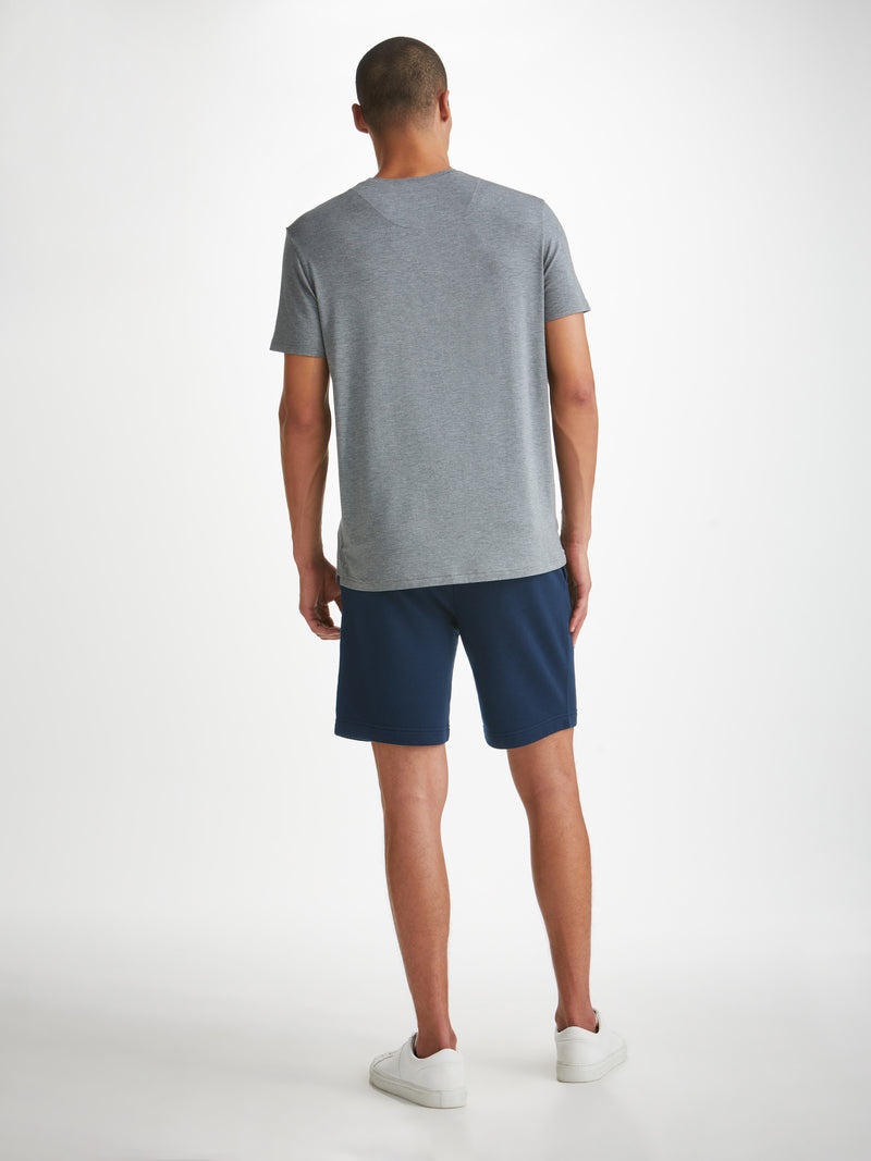 Men's Sweat Shorts Quinn Cotton Modal Navy - 4