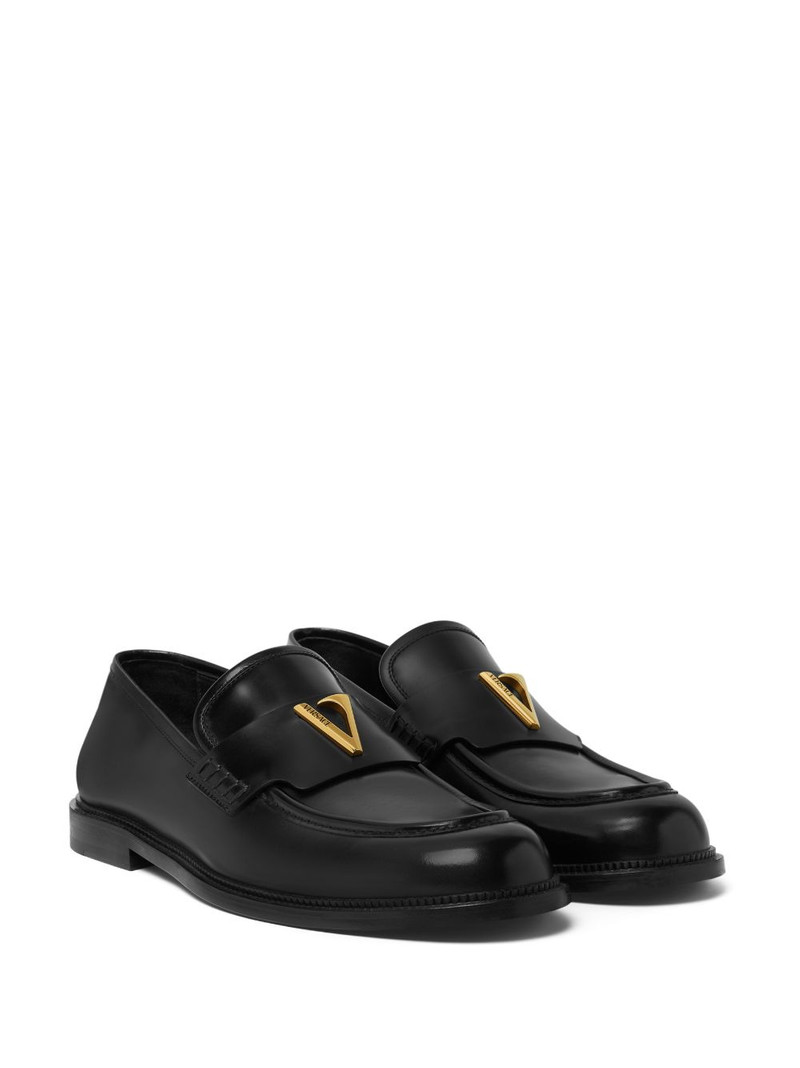 VERSACE logo-plaque loafers outlook