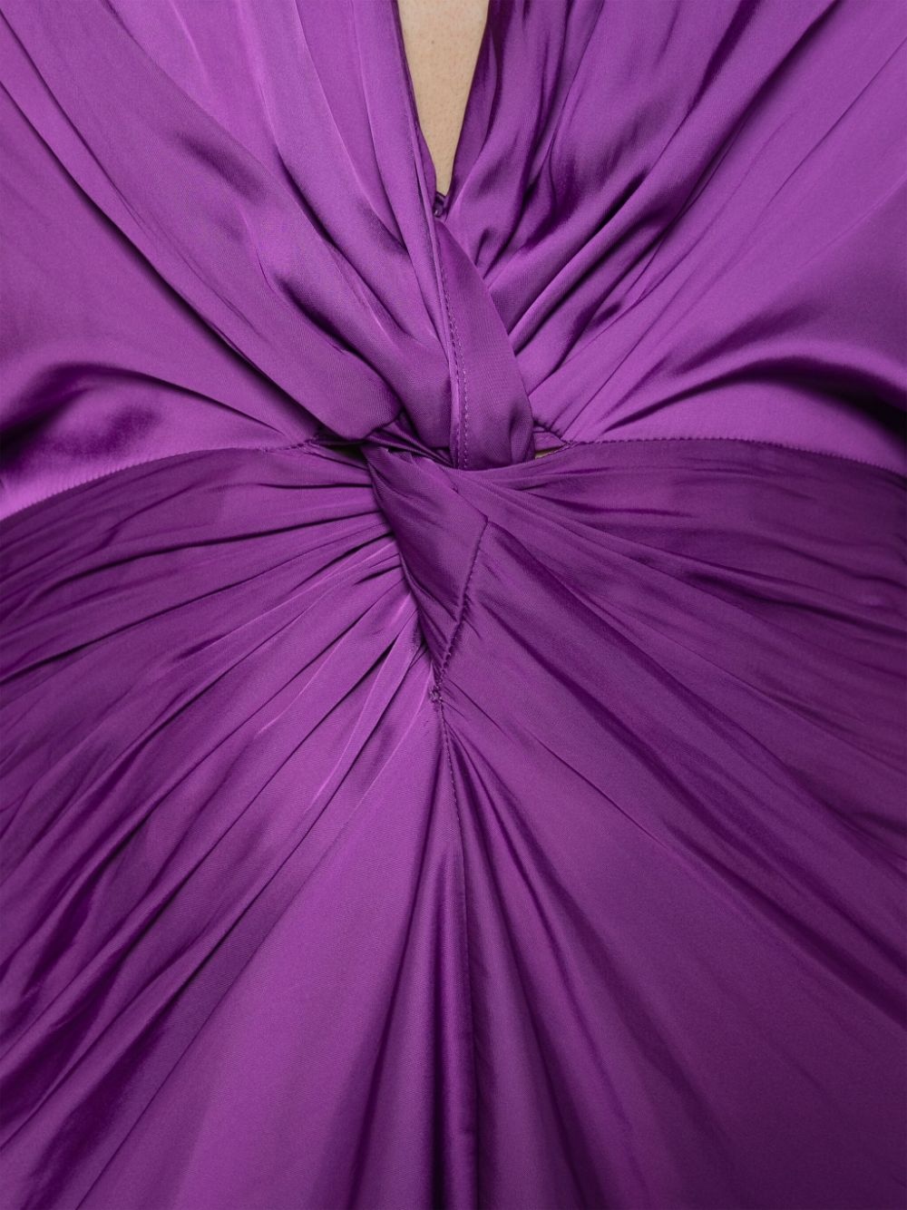 Rozo knot-detail satin midi dress - 5
