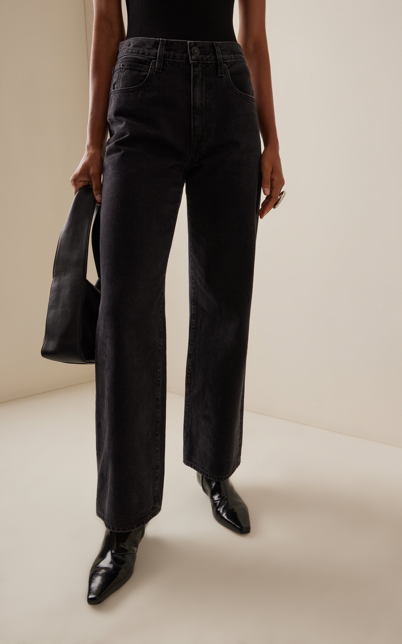 Grace Rigid High-Rise Wide-Leg Jeans black - 3