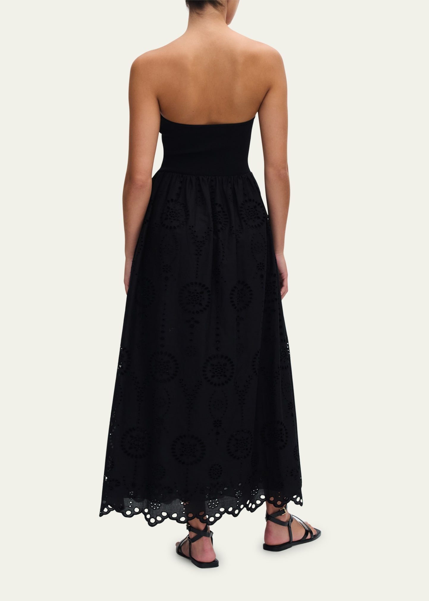 Strapless Knit Broderie Dress - 3