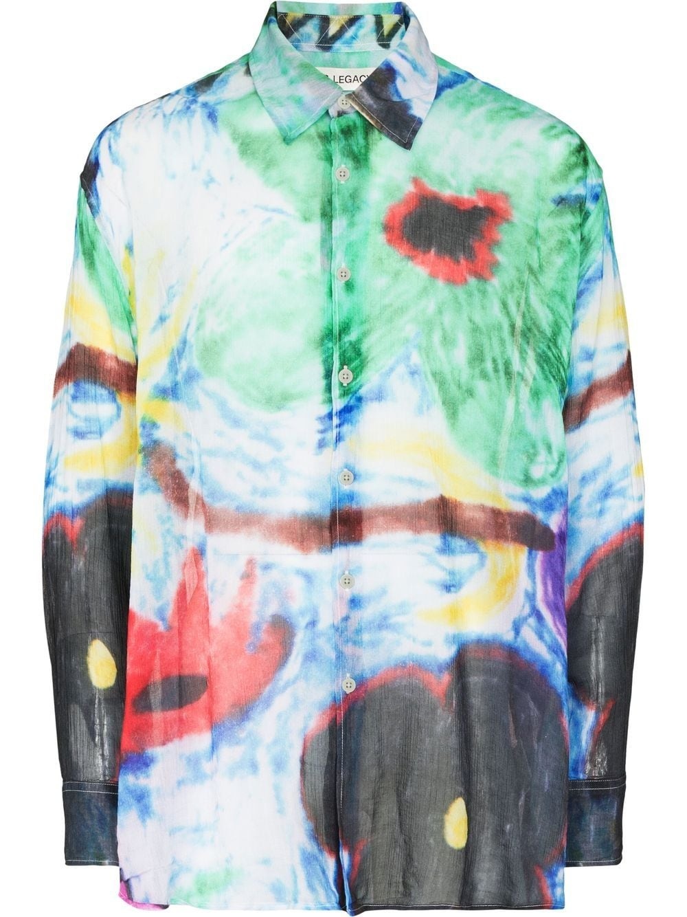 abstract-print long-sleeve shirt - 1