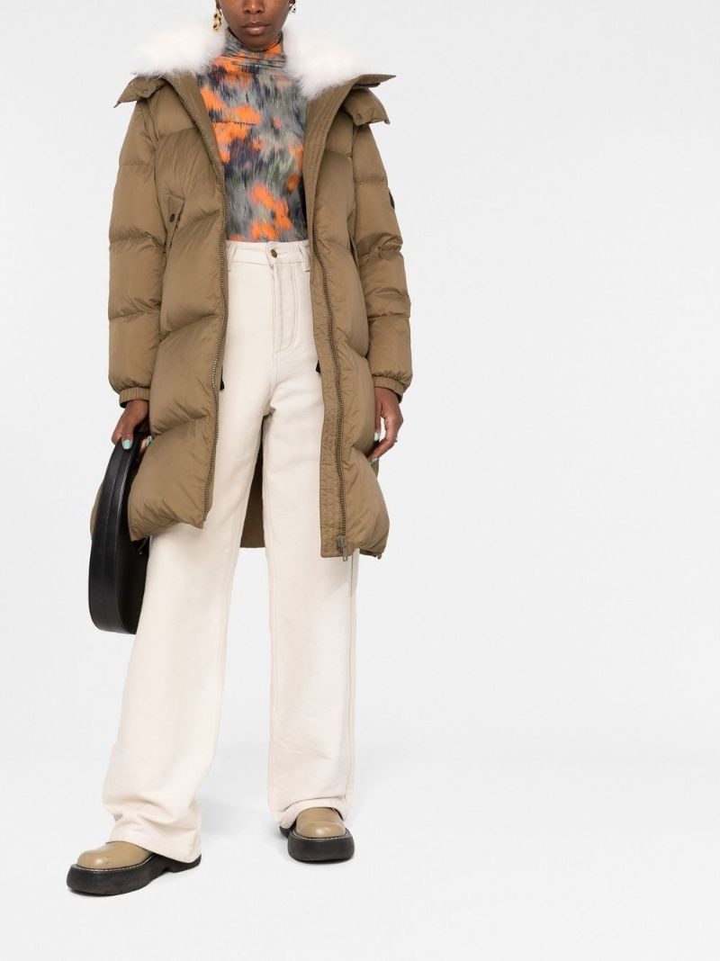 fur-trim padded coat - 2