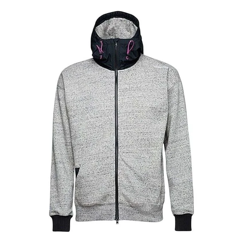 Converse Mixed Media Full Zip Sweatshirt 'Grey' 10017907-A01 - 1