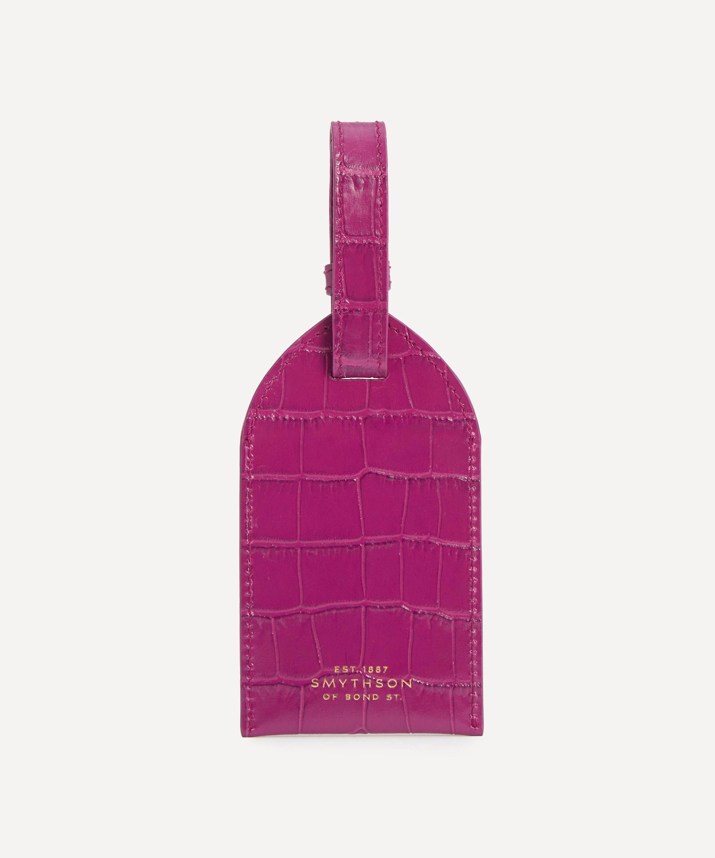 Mara Croc-Embossed Leather Luggage Tag - 1