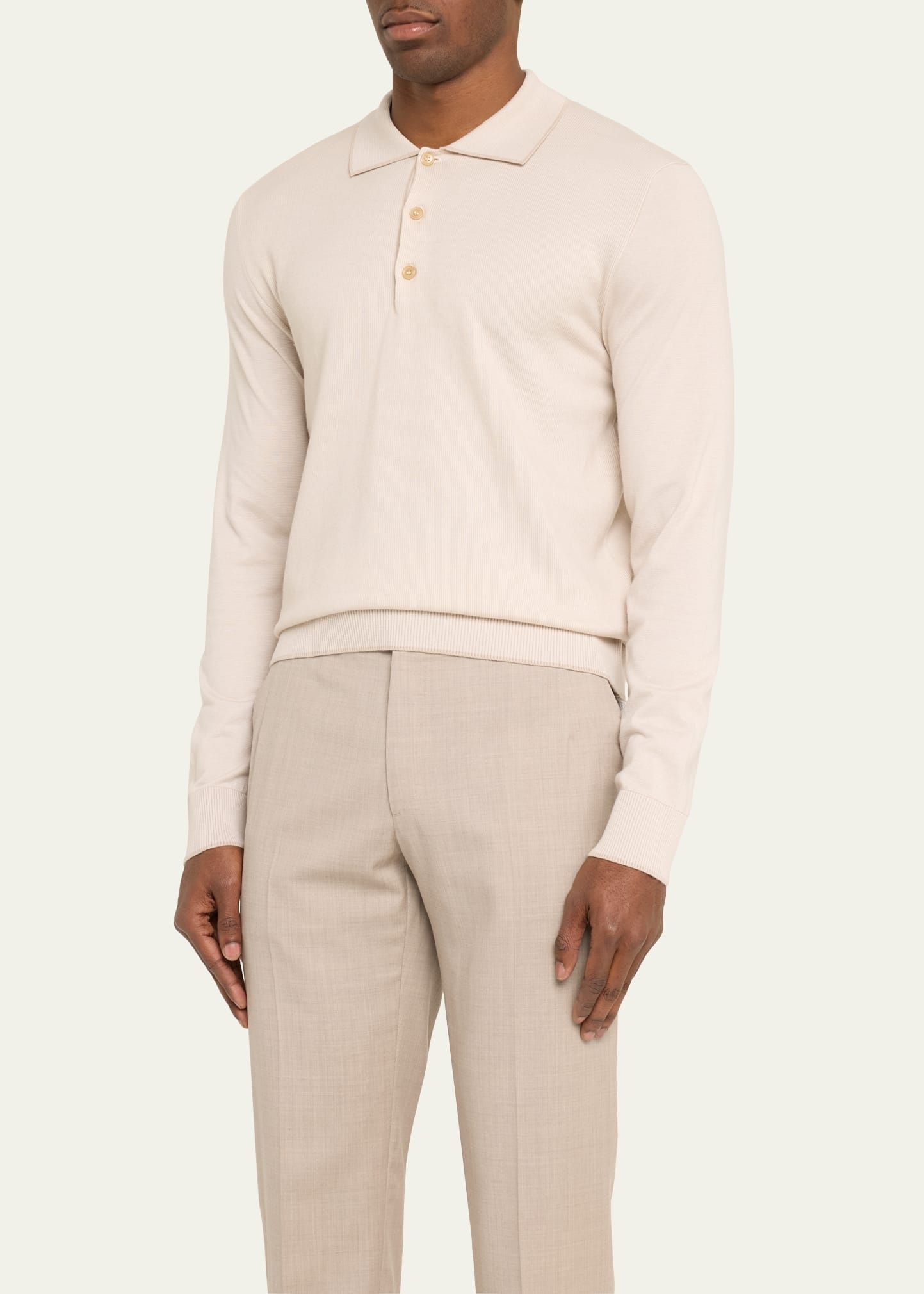 Men's Wool-Silk Polo Shirt - 4