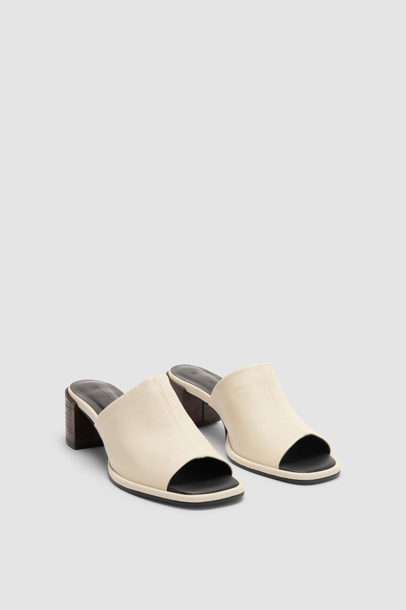 BY FAR Francisco Limewash and Ristretto Leather Mule outlook
