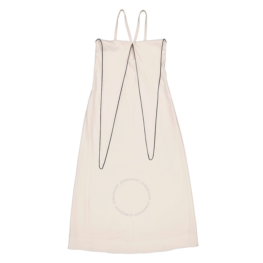 Burberry White Stretch Jersey Drape Detail Gown - 5