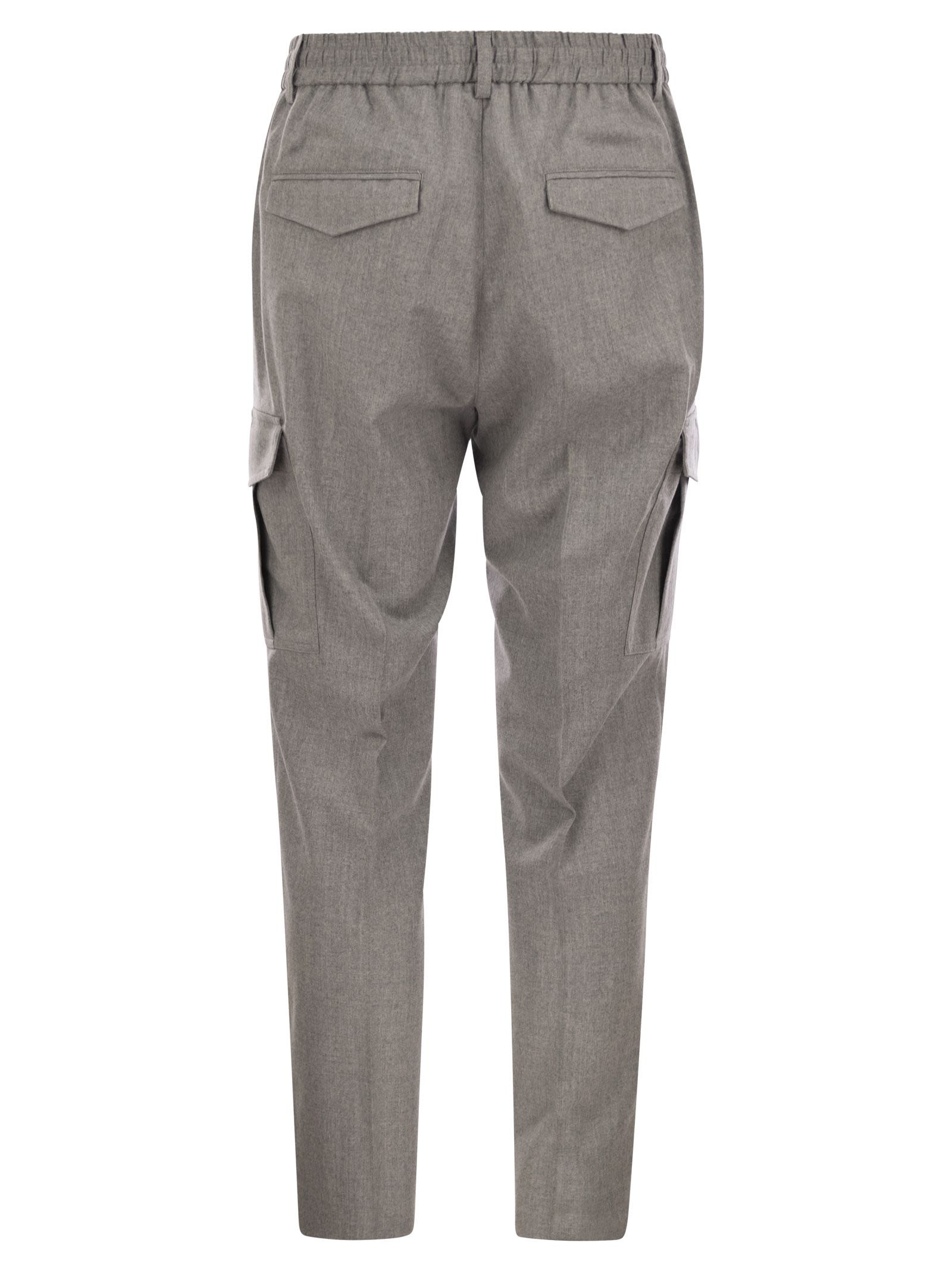 Peserico - Peserico Men Flannel Cargo Trousers - 2