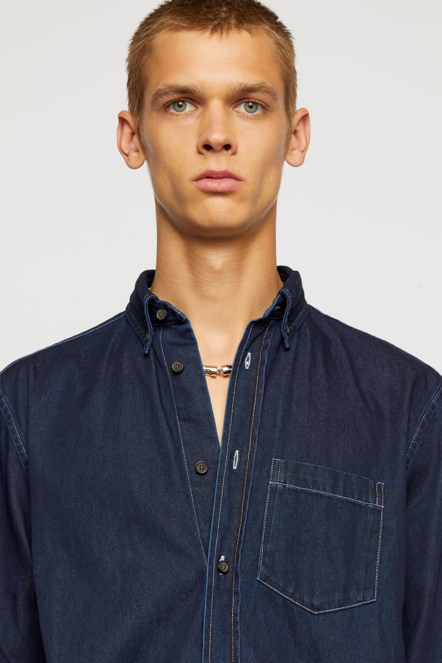 Classic denim shirt indigo blue - 5