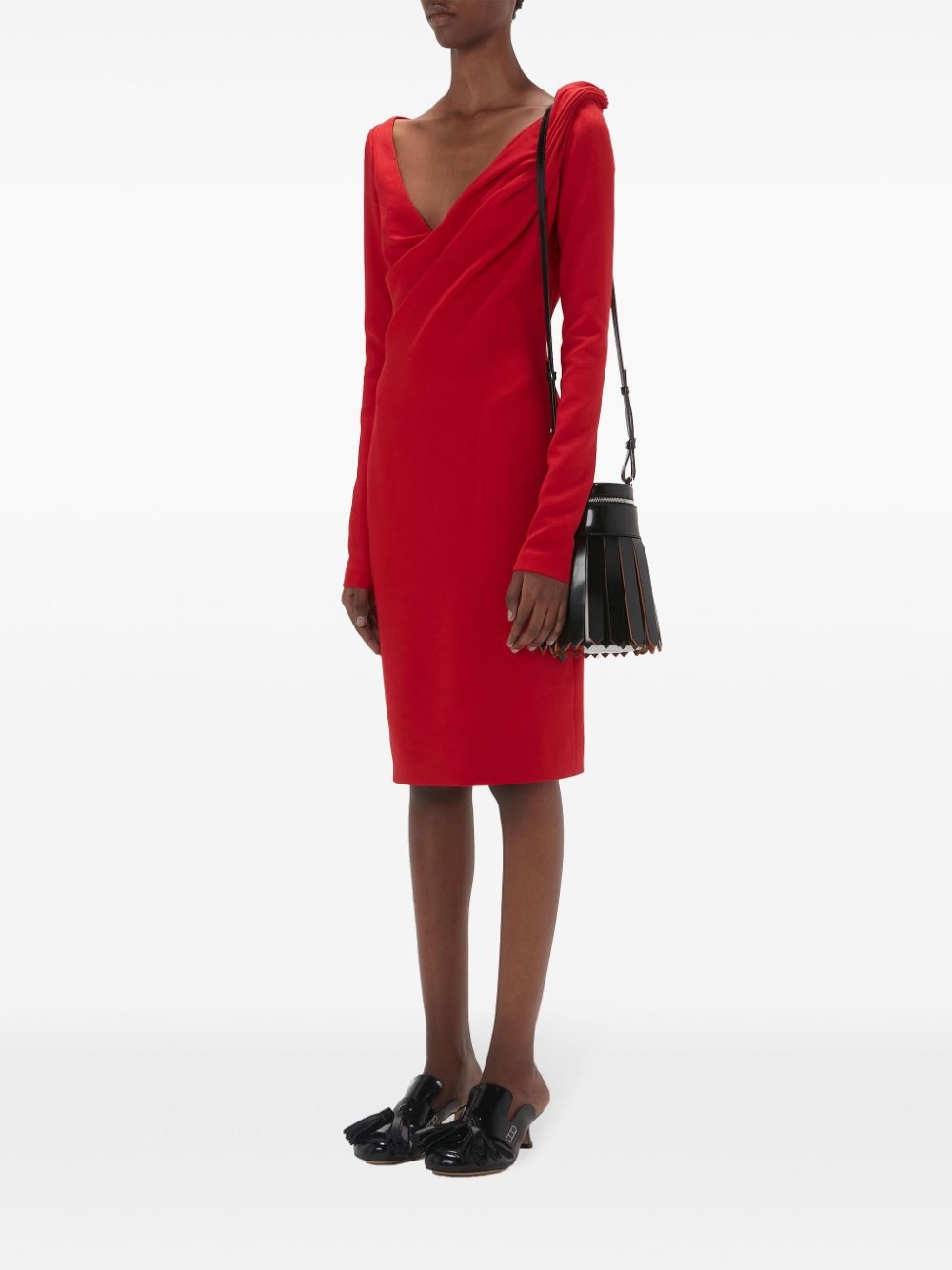 V-neck midi dress - 2