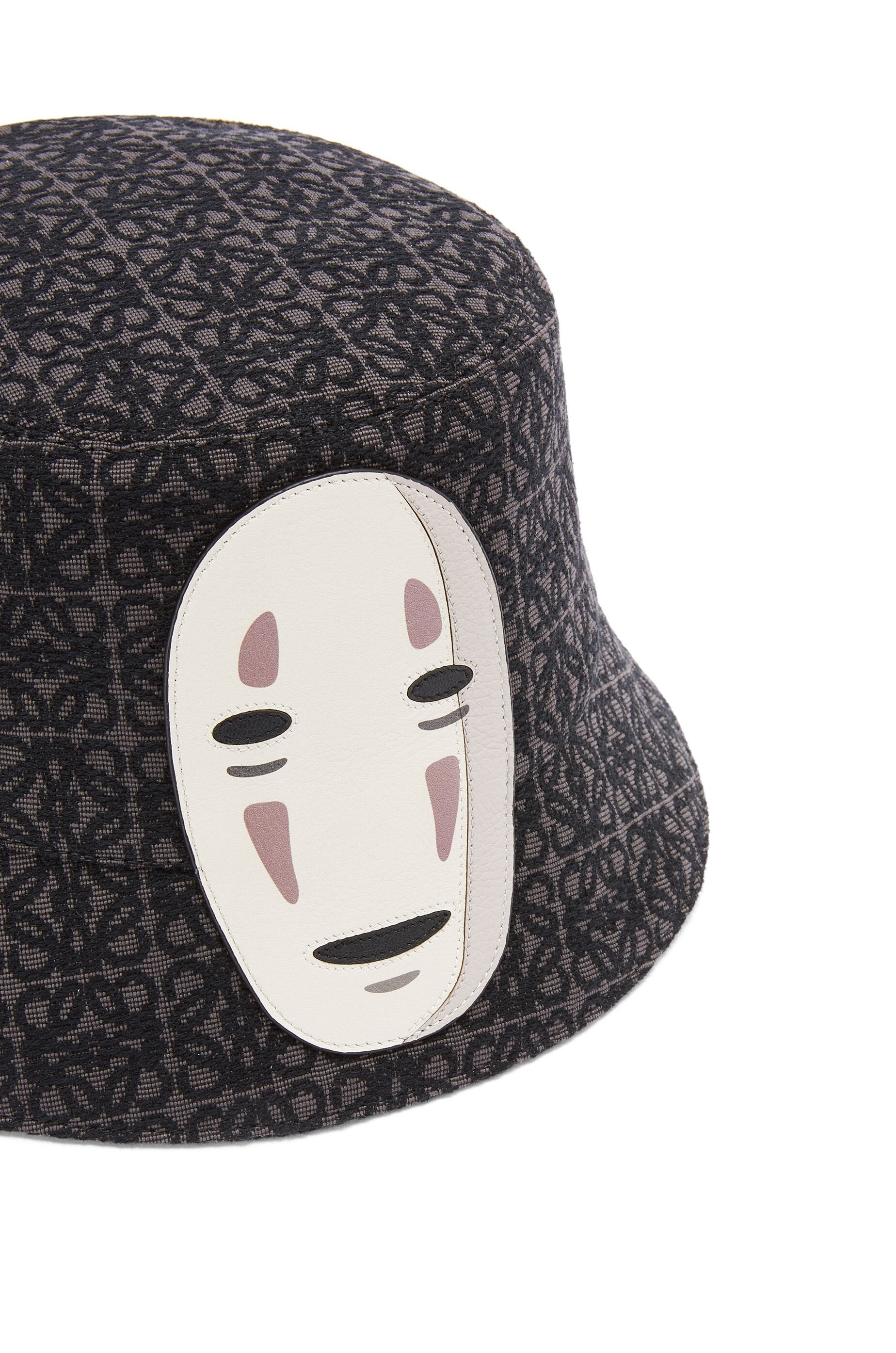 Kaonashi bucket hat in Anagram jacquard and calfskin - 5