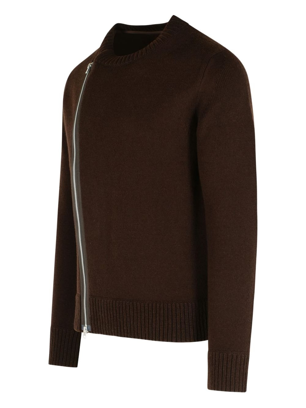 zip-detail wool sweater - 3