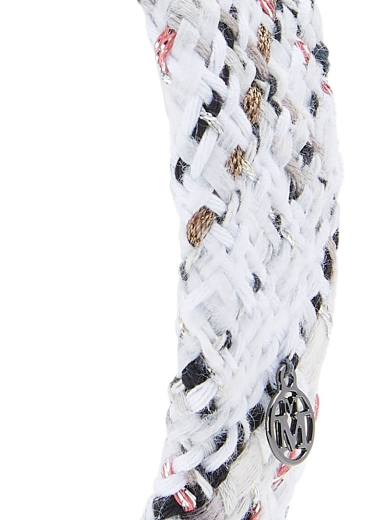 MAISON MICHEL Eve logo-plaque tweed head band outlook