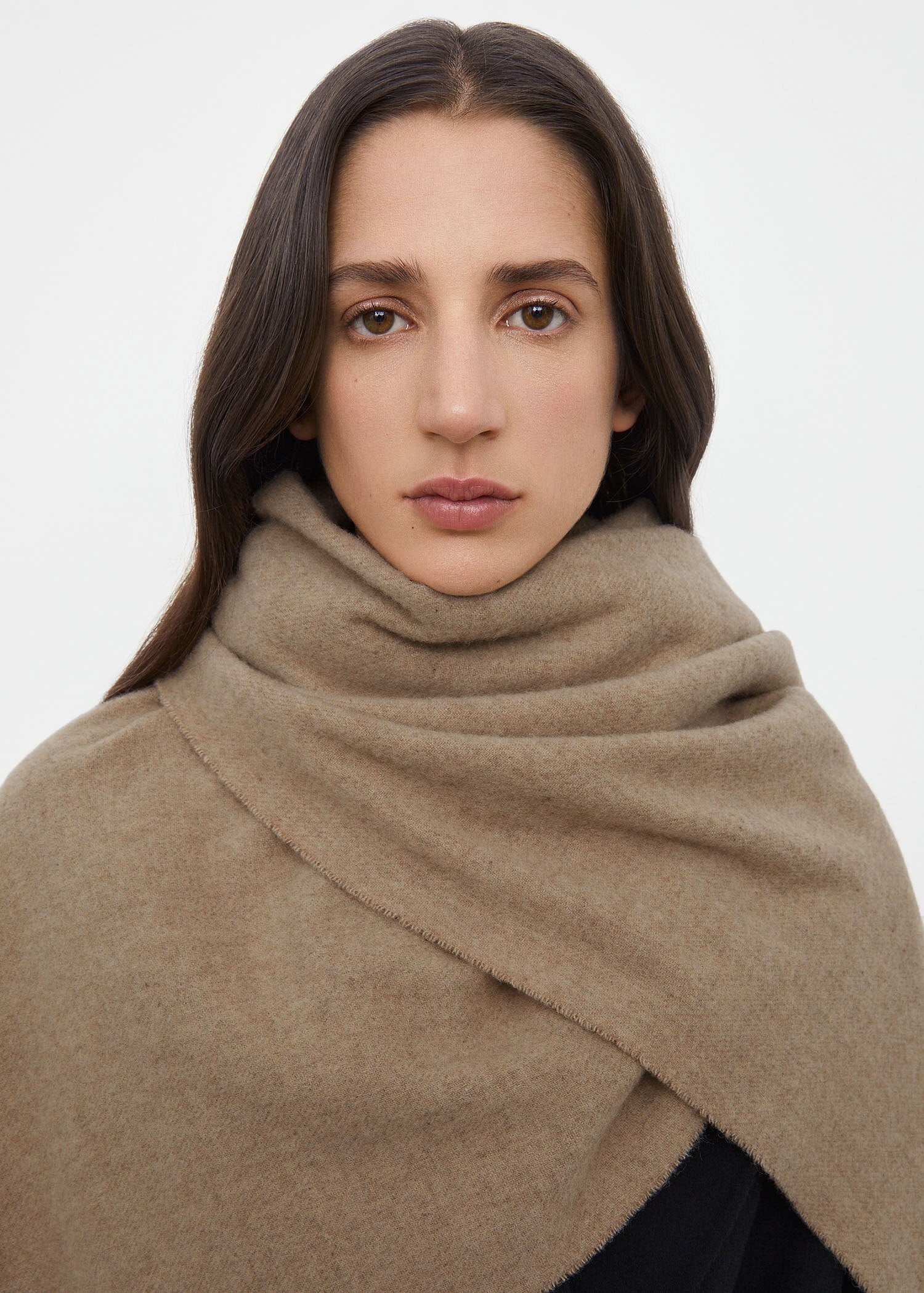 Classic wool scarf beige mélange - 3
