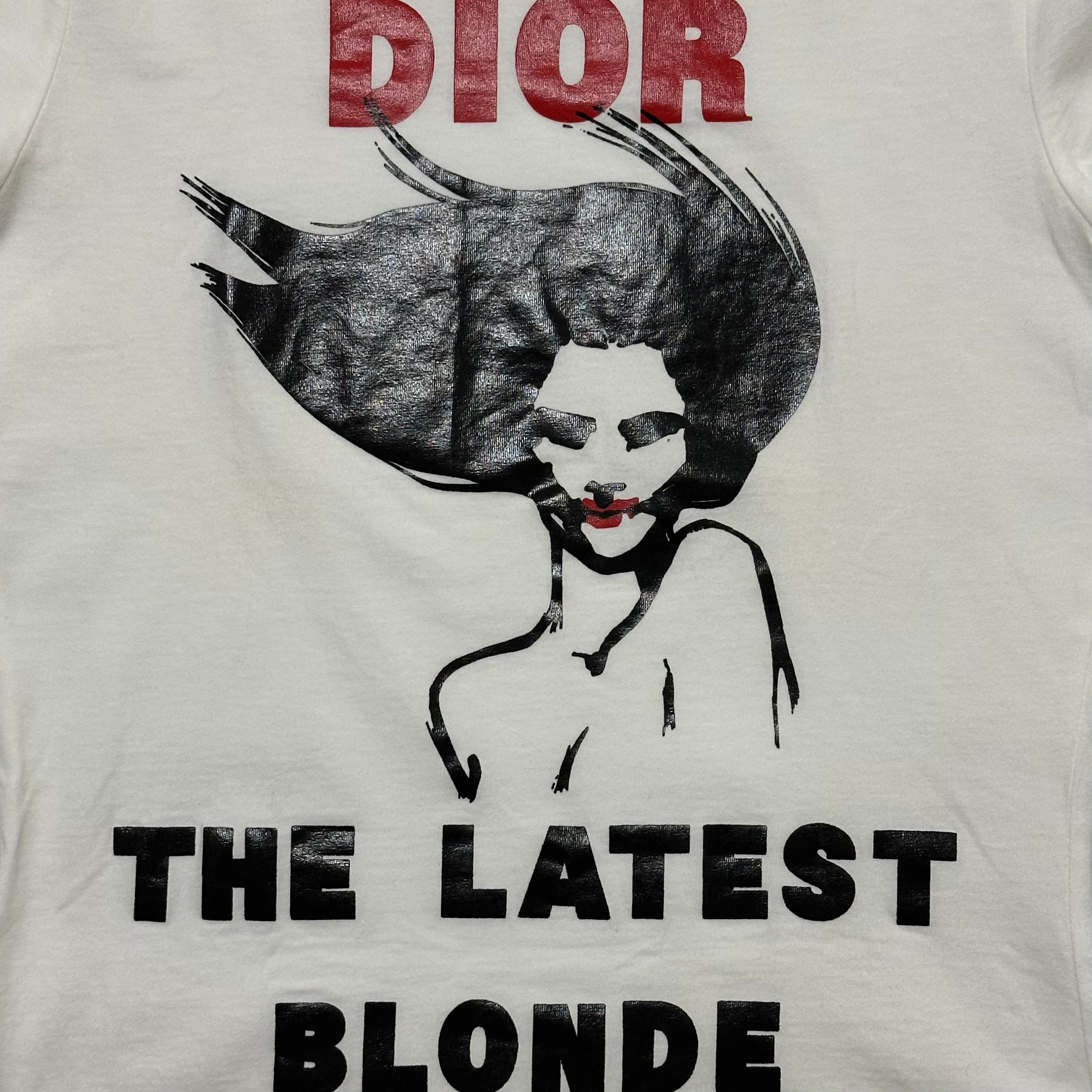 CHRISTIAN DIOR Spring Summer 2003 "DIOR THE LATEST BLONDE" Print T-Shirt - 3