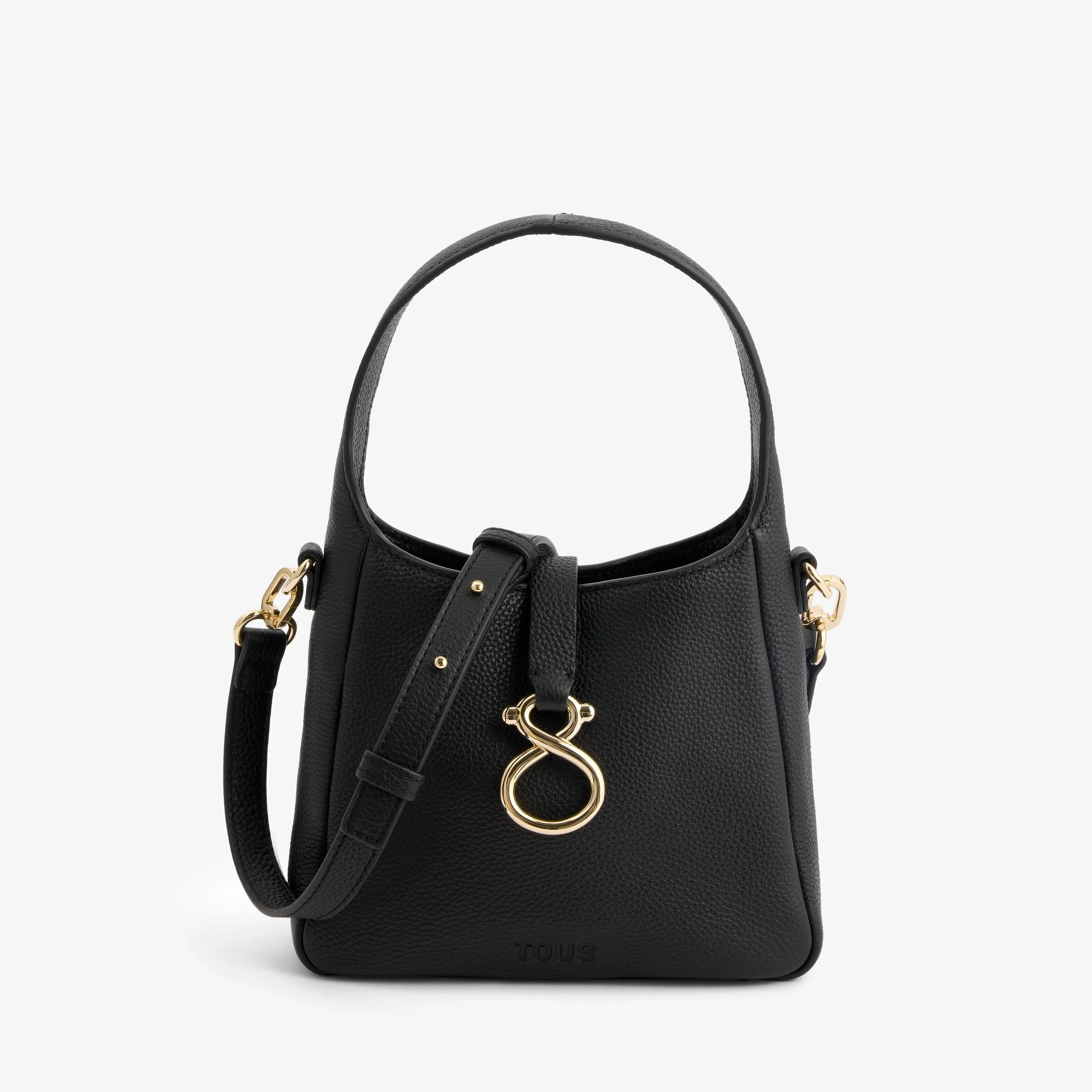 Small black leather Shoulder bag TOUS Infinity - 1