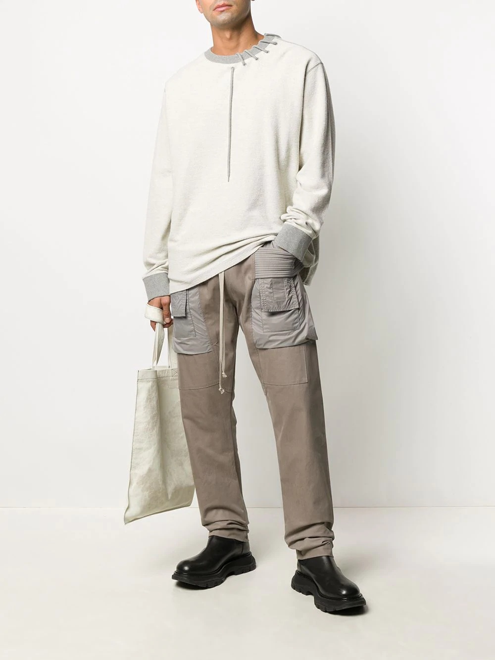 drawstring cargo trousers - 2