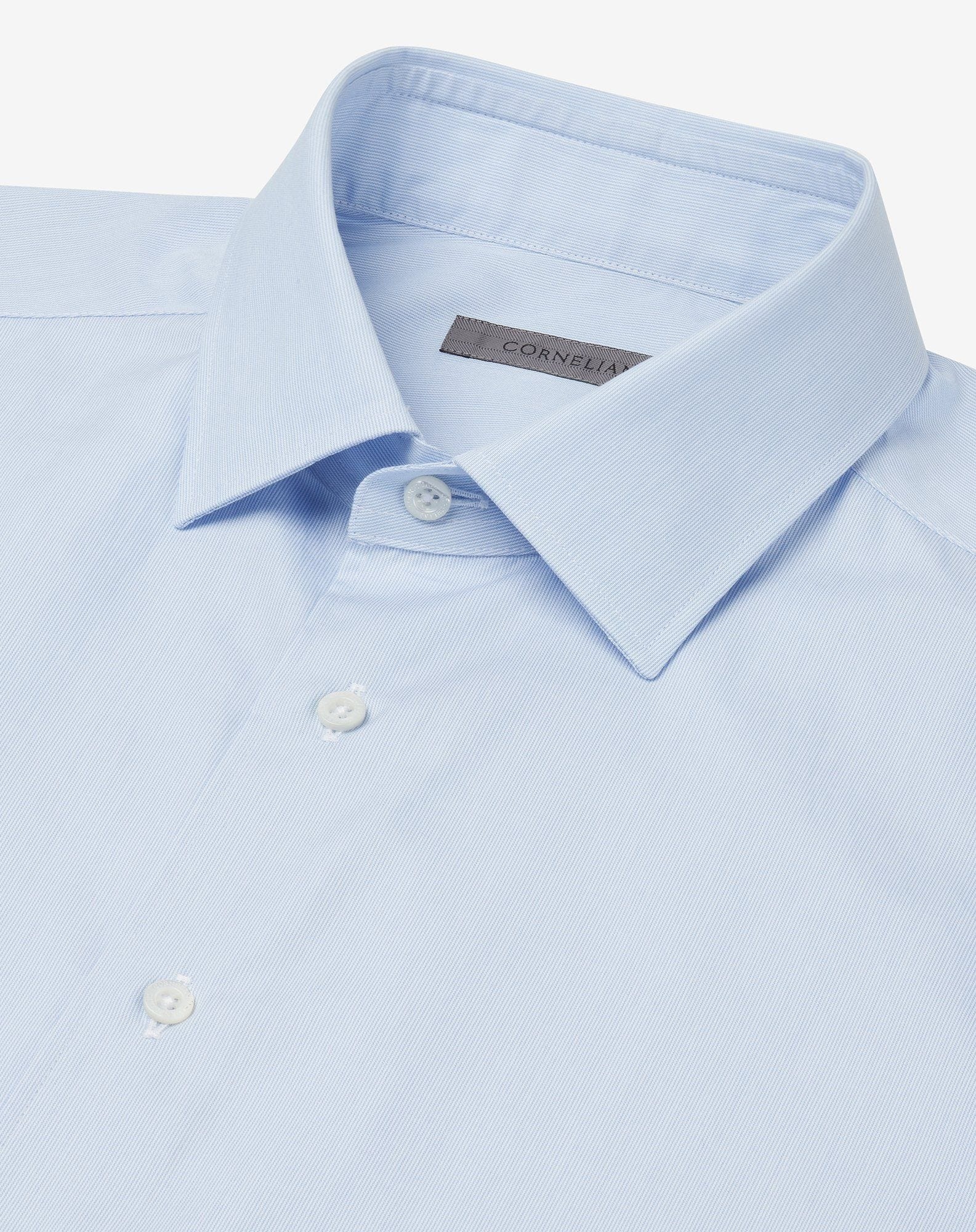 White/light blue striped cotton shirt - 4